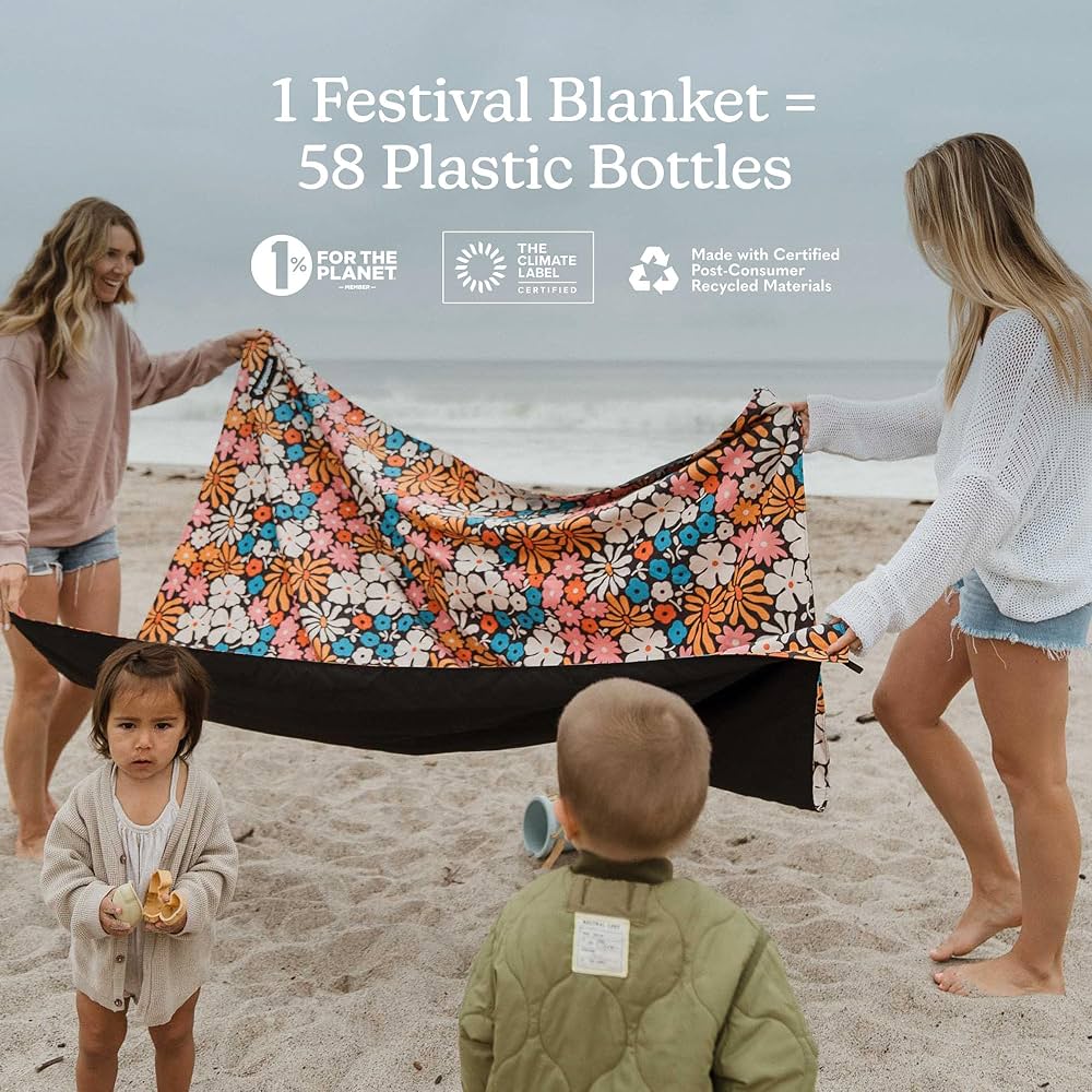NOMADIX FESTIVAL BLANKET サイズ182cm✖️152cm Stripes Retro Festival Blanket for Camping, Picnics, & Van