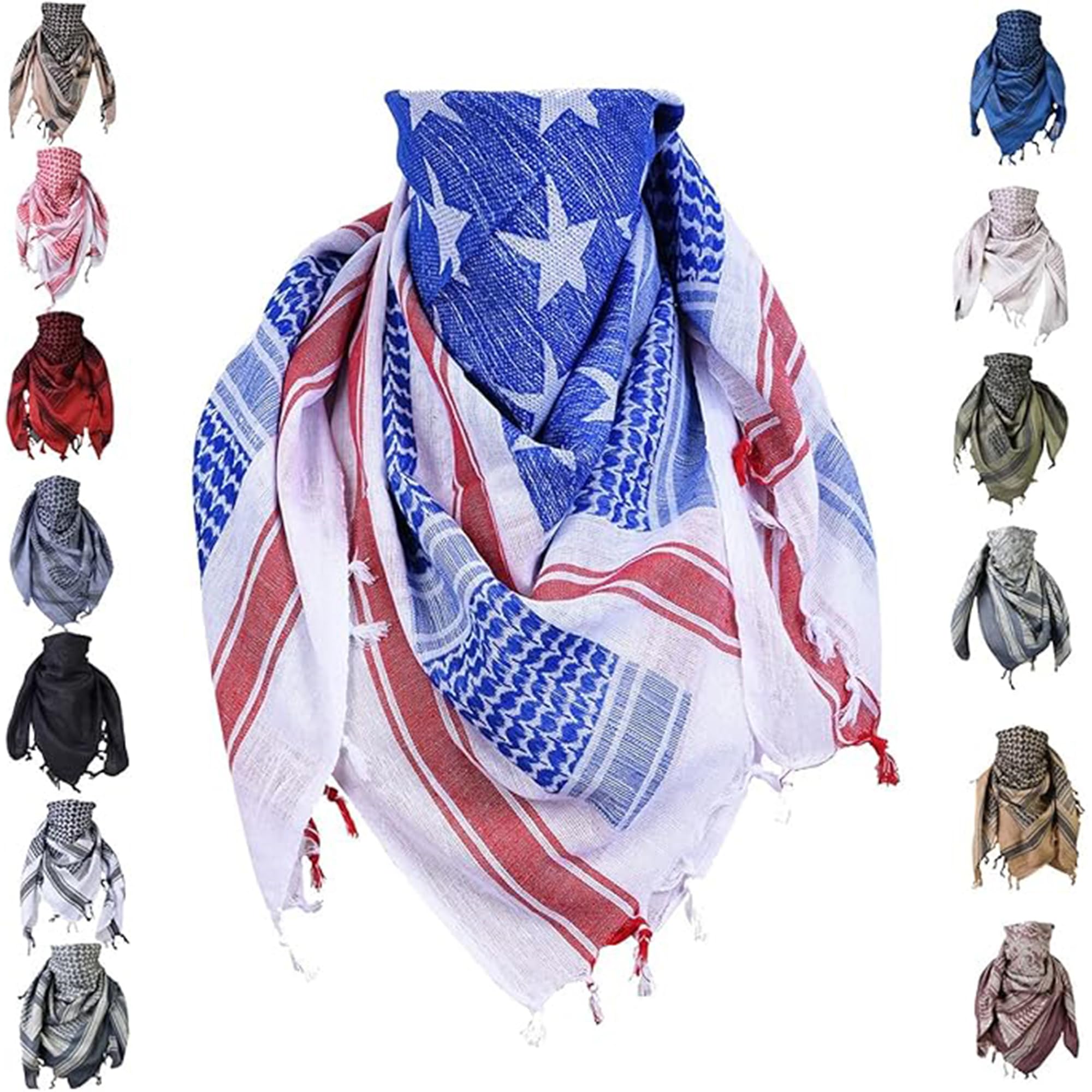 DEAGLE Shemagh scarf men & women tactical 100% cotton military head neck wrap shawl motorcycle hiking paintball face mask 42”x42”