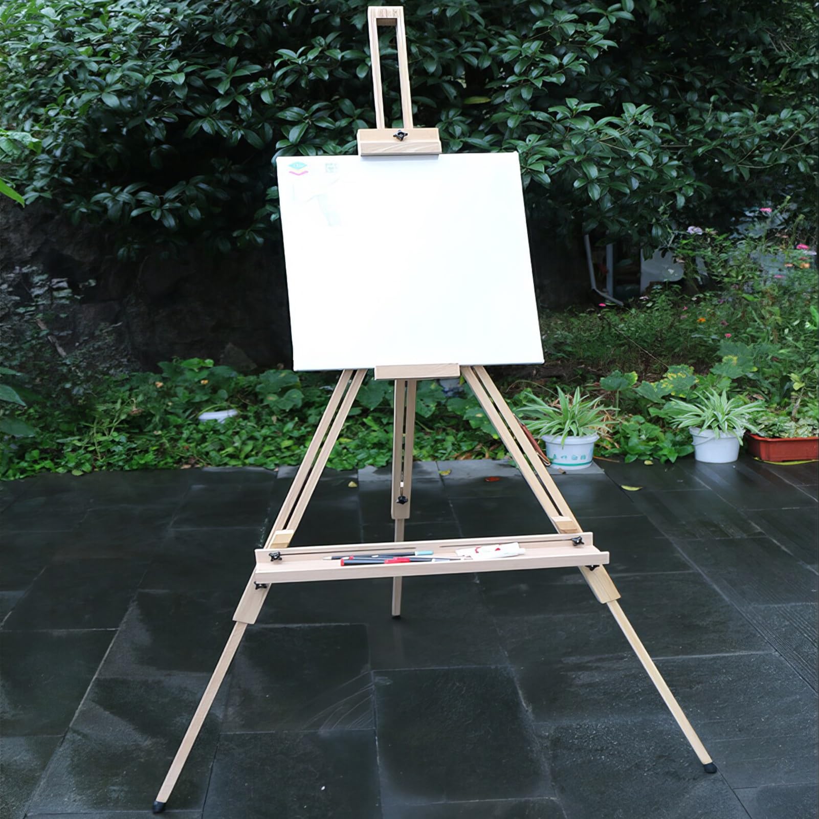 Caballete de arte for pintura y letreros, caballetes trípode, lienzo portátil soporte for carteles con bolsa transporte for principiantes uso en el aula
