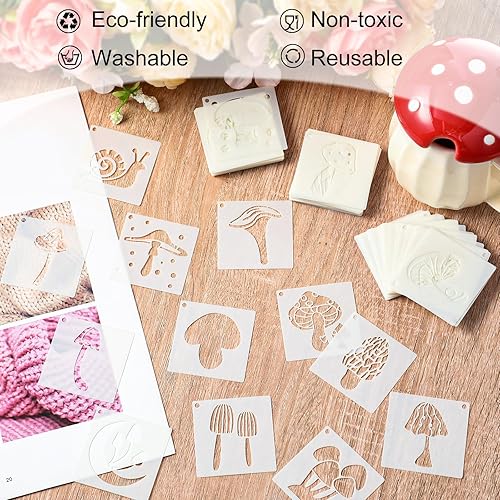 Miniatura 23 de 100 plantillas para pintar en madera, plantillas reutilizables, manualidades, plantillas de dibujo, papel de pared para bricolaje, álbumes