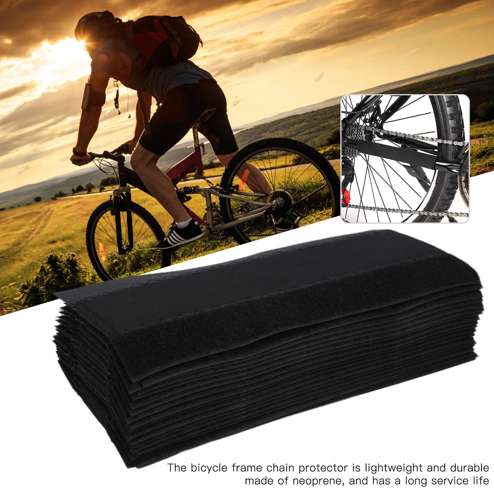 Alomejor Fahrrad Kettenstrebenschutz 20 St¨¹ck Neopren Rahmen Schutzpolster f¨¹r Outdoor Radfahren Fahrradzubeh?r Schutzabdeckung