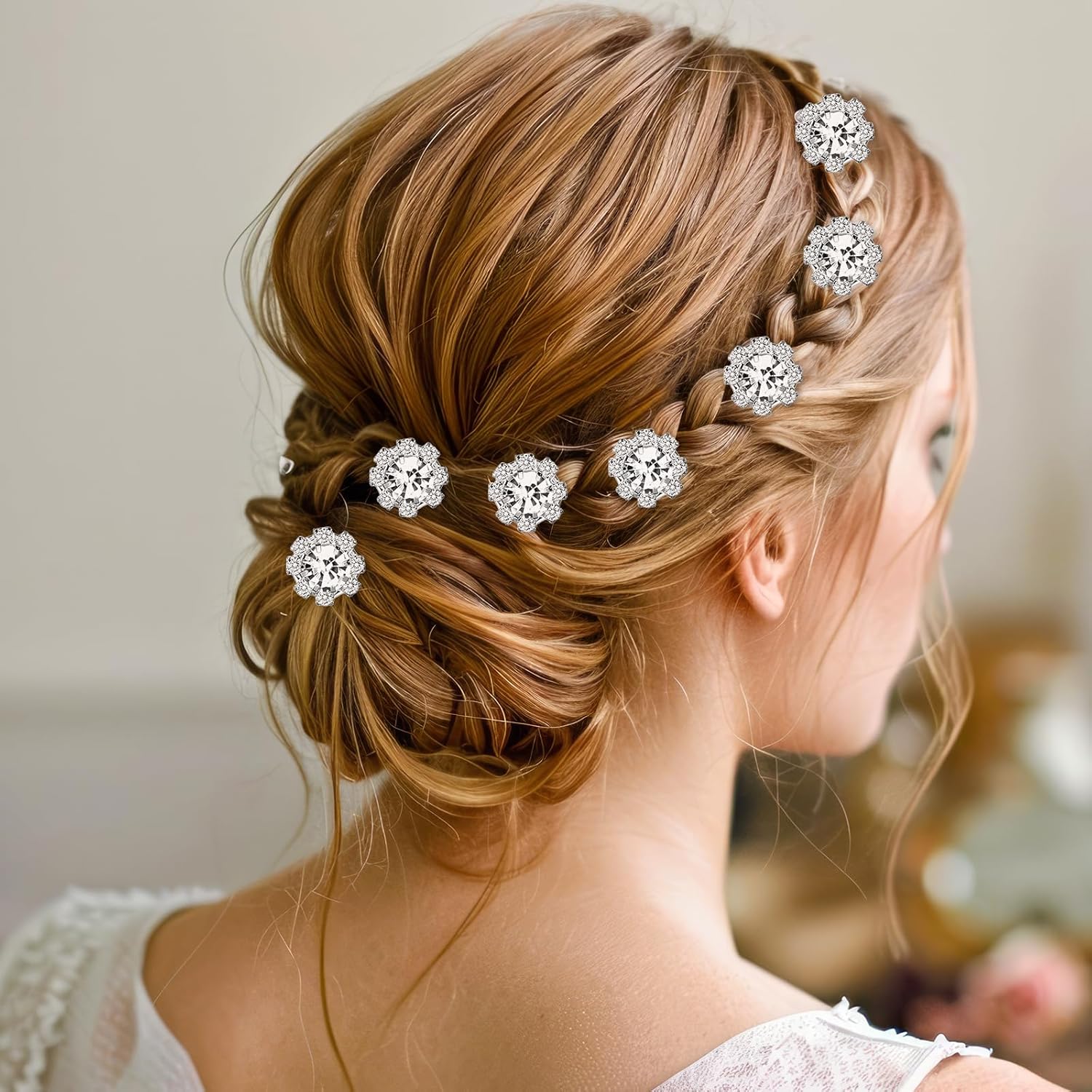 30pcs Rhinestone Embellishments 12mm Crystal Decoration Sew on Button Rhinestones Flower Flatback Buttons for Jewelry Bridal Bouquets Headband Dress Accessory - Image 4