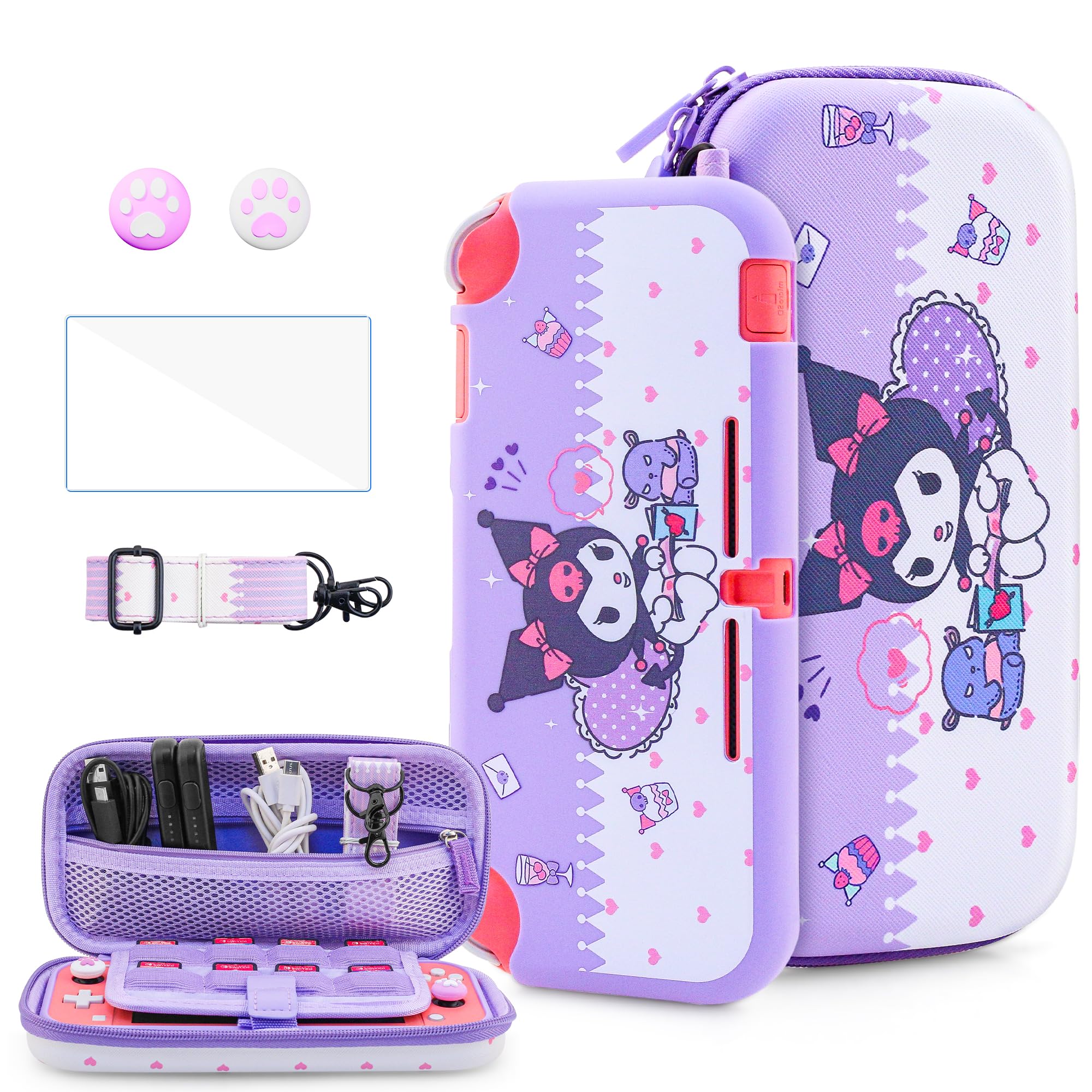 HYPERCASE Uroczy zestaw etui do Nintendo Switch Lite, Kreskówka 3, Kreskówka
