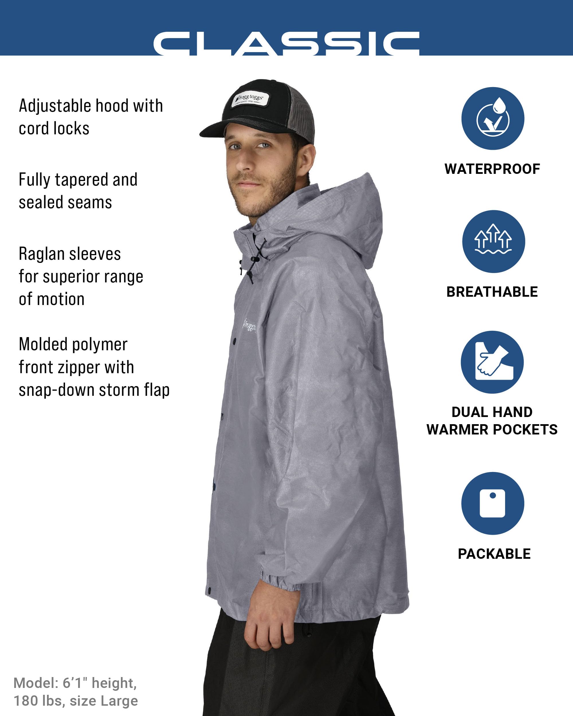 FROGG TOGGS Men's Classic Pro Action Waterproof Breathable Rain Jacket Impermable Homme (Lot de 1)