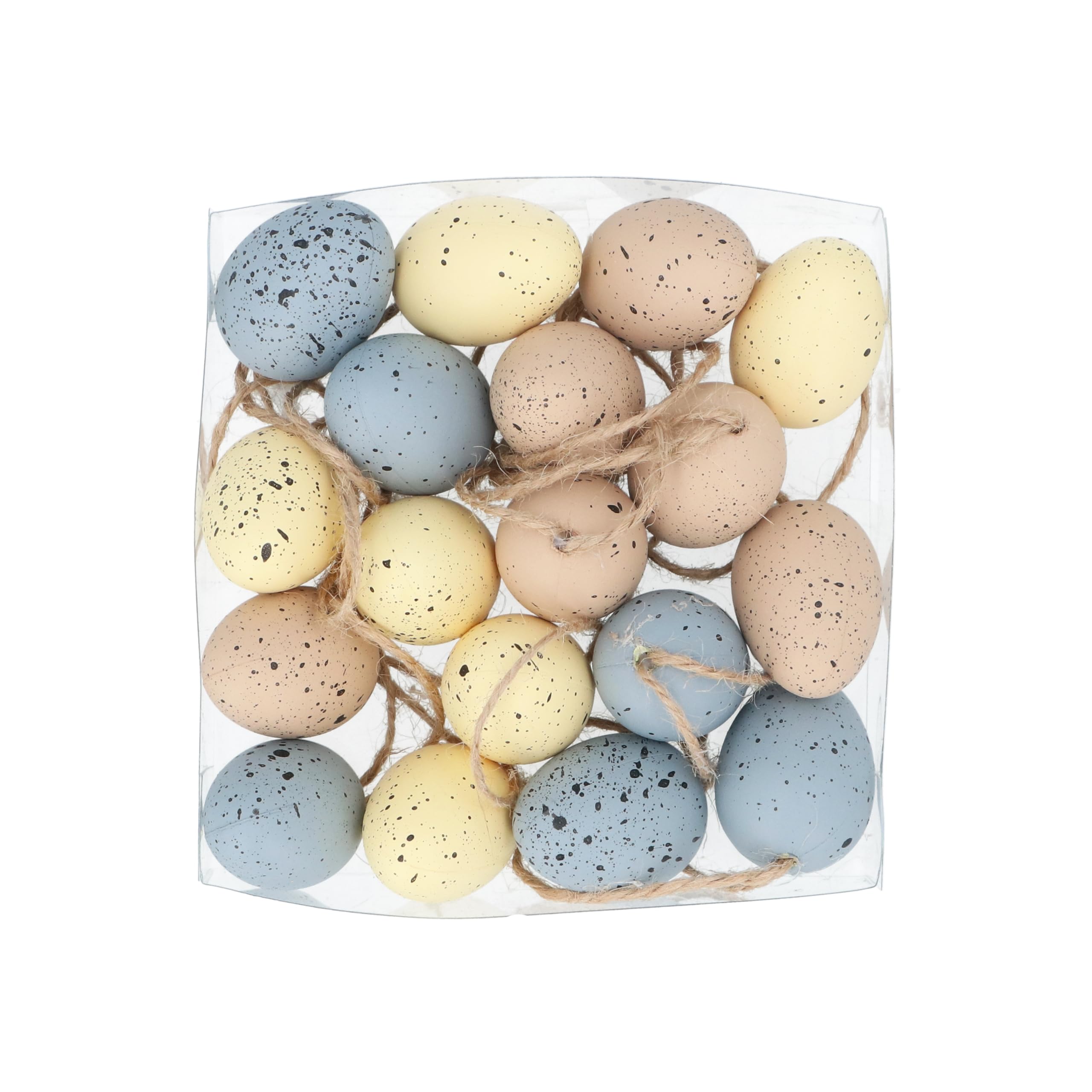 Gisela Graham Multicolor Speckled Easter Egg Hanging Decorations, 3Cm, Box Of 18, Pastel Multi-Colour