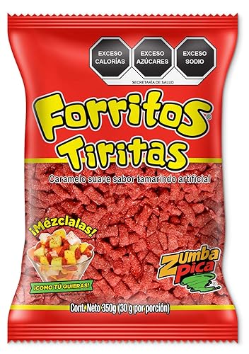 Zumba Pica Forritos Tiritas 123 oz 350 gr - Caramelo mexicano de Tamarindo - Caramelo de Tamarindo - Palitos de Tamarindo - Dulce de Tamarindo