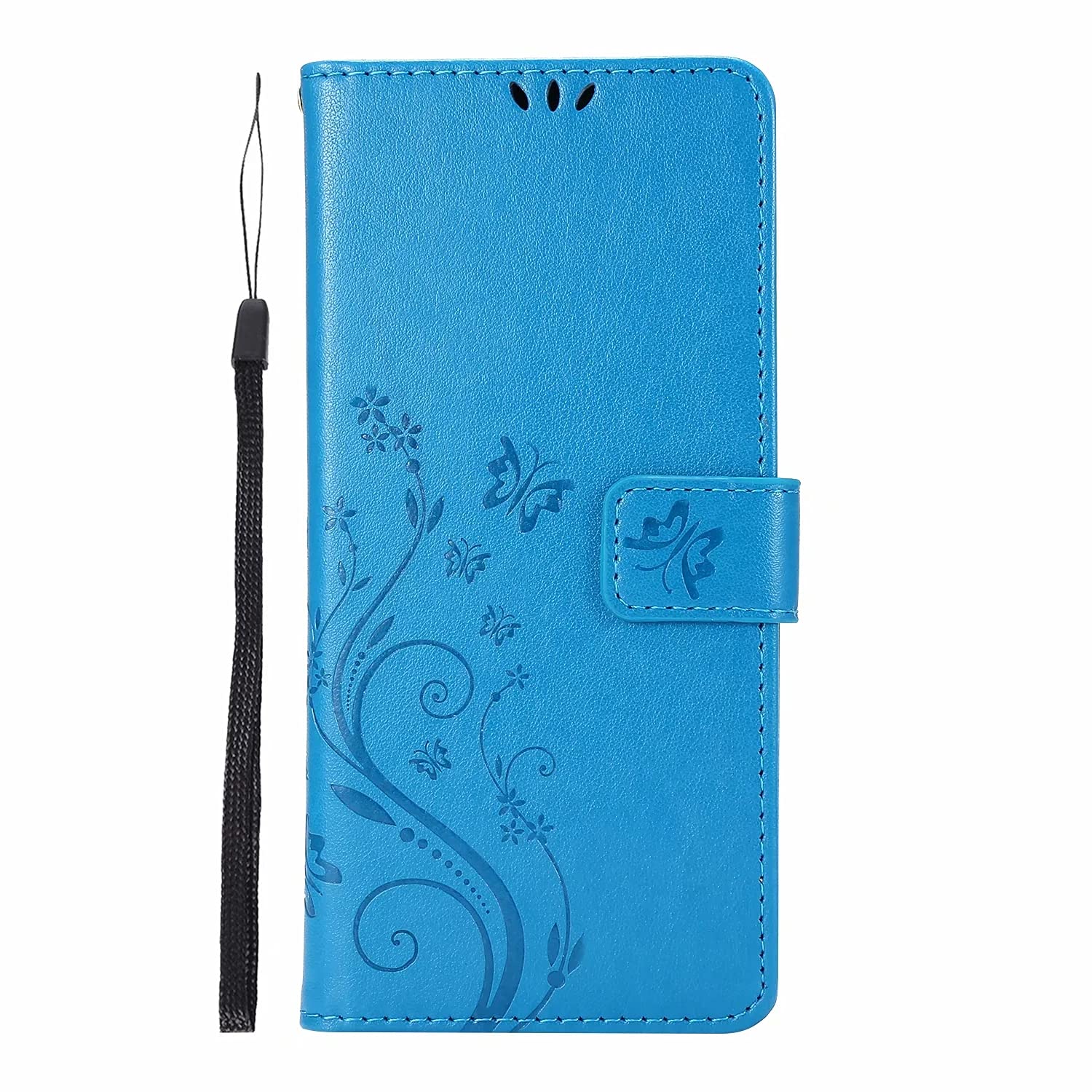 TUWZID for iPhone 15 Pro Card Case,iPhone 15 Pro Wallet Case Leather Kickstand Shockproof Flip Case Cover for iPhone 15 Pro Case Wallet 6.1 Inch (Butterfly-Blue)