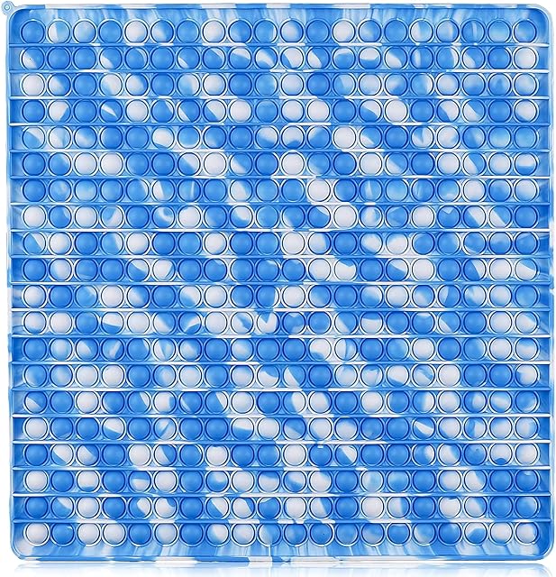 Huge Big Giant Pop Fidget It 400 Bubbles Sensory Toy For Stress Relief Popping Pop Pops Poppers It Sensory Cute Autism Toy Super Big Extra Large Giant Mega Popit Popitsfidgets Figetget (Blue)