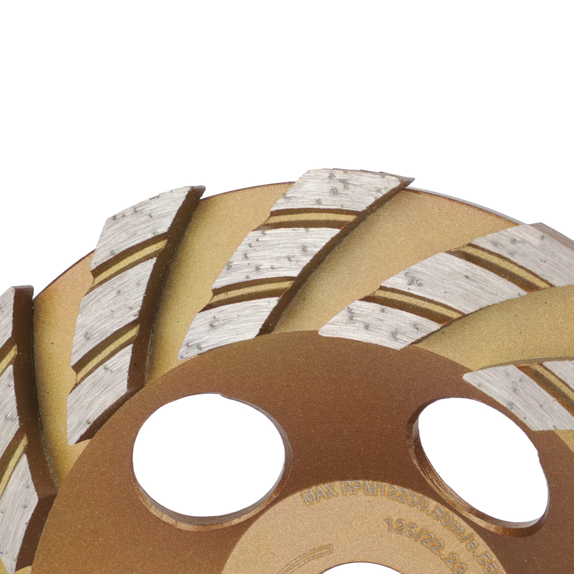PRODIAMANT Premium Diamant-Schleiftopf 125 mm x 22,2 mm Diamantschleifteller TurboSpeed+ für Beton, Mauerwerk, Stein