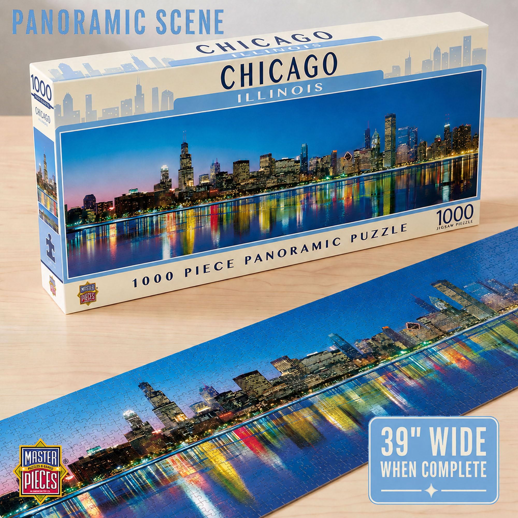 Amazon.com: MasterPieces Chicago Puzzle 1000 Piece Panoramic