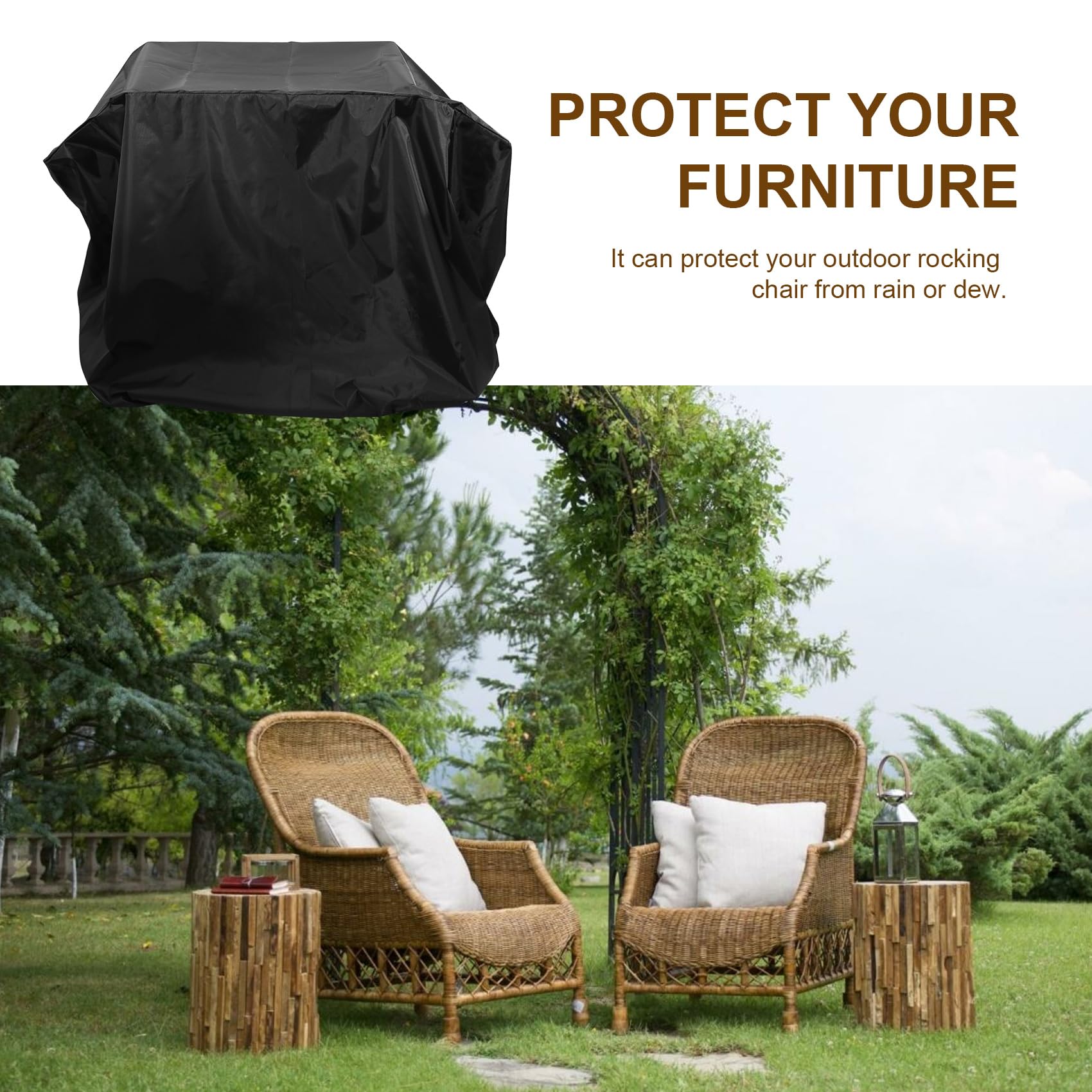 para Mecedora de Exterior, Fundas Impermeables para Mecedora de Huevo de Patio, para Silla Papasan de Interior