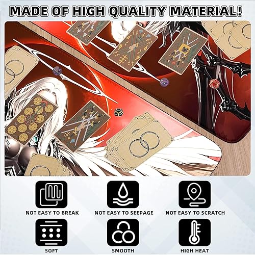 Vista 154 de MTG - Tapete de juego con bordes cosidos, parte inferior de goma antideslizante, tapete de juego TCG para gatos, superficie de goma lisa, tapete