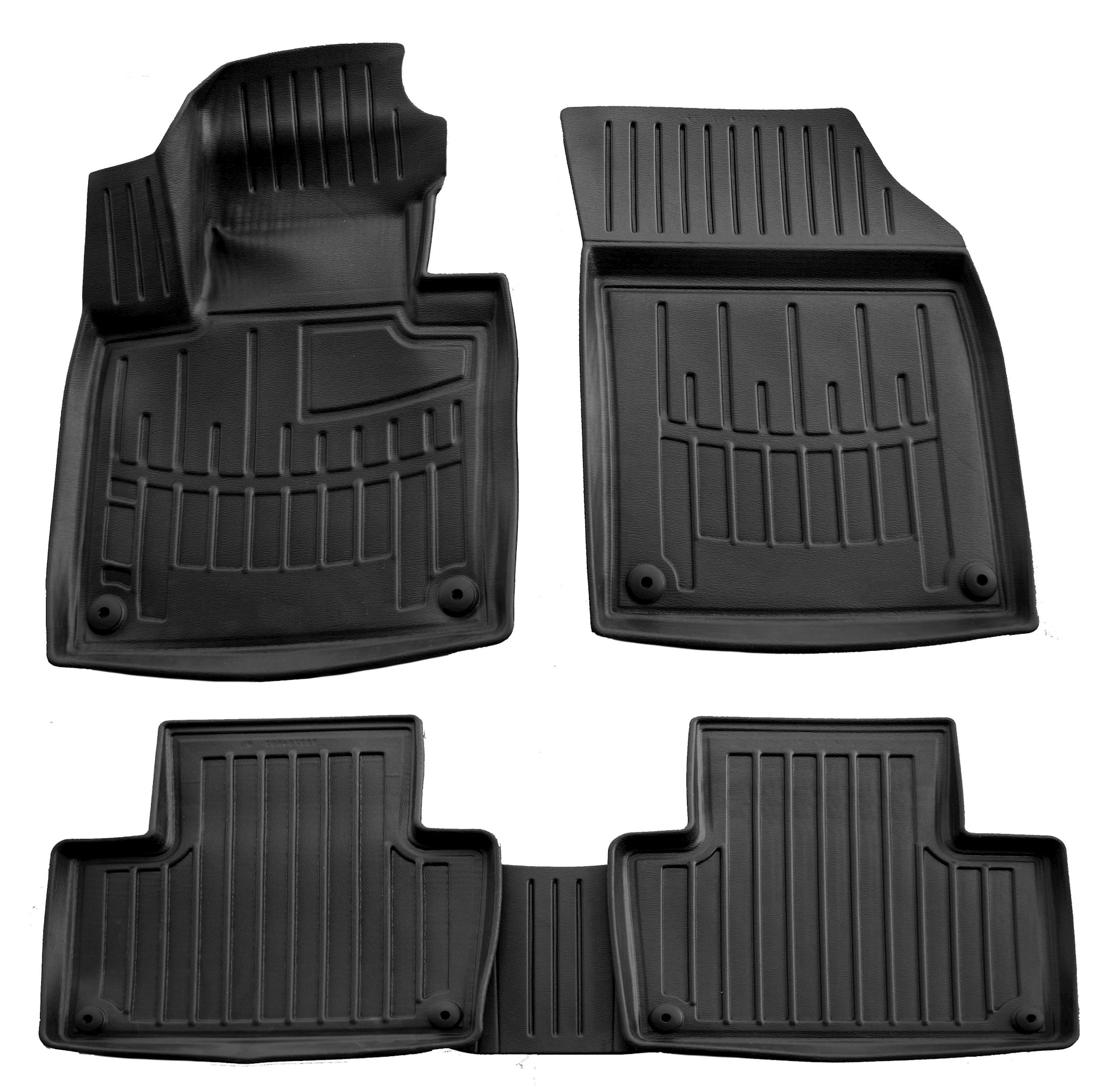 AD Tuning TPE Fußmatten + Kofferraumwanne für Volvo XC90 (2014-) | 5-teilig, für vorne und hinten, 3D-Form, erhöhter Rand, ölbeständig, verschleißfest, geruchsneutral
