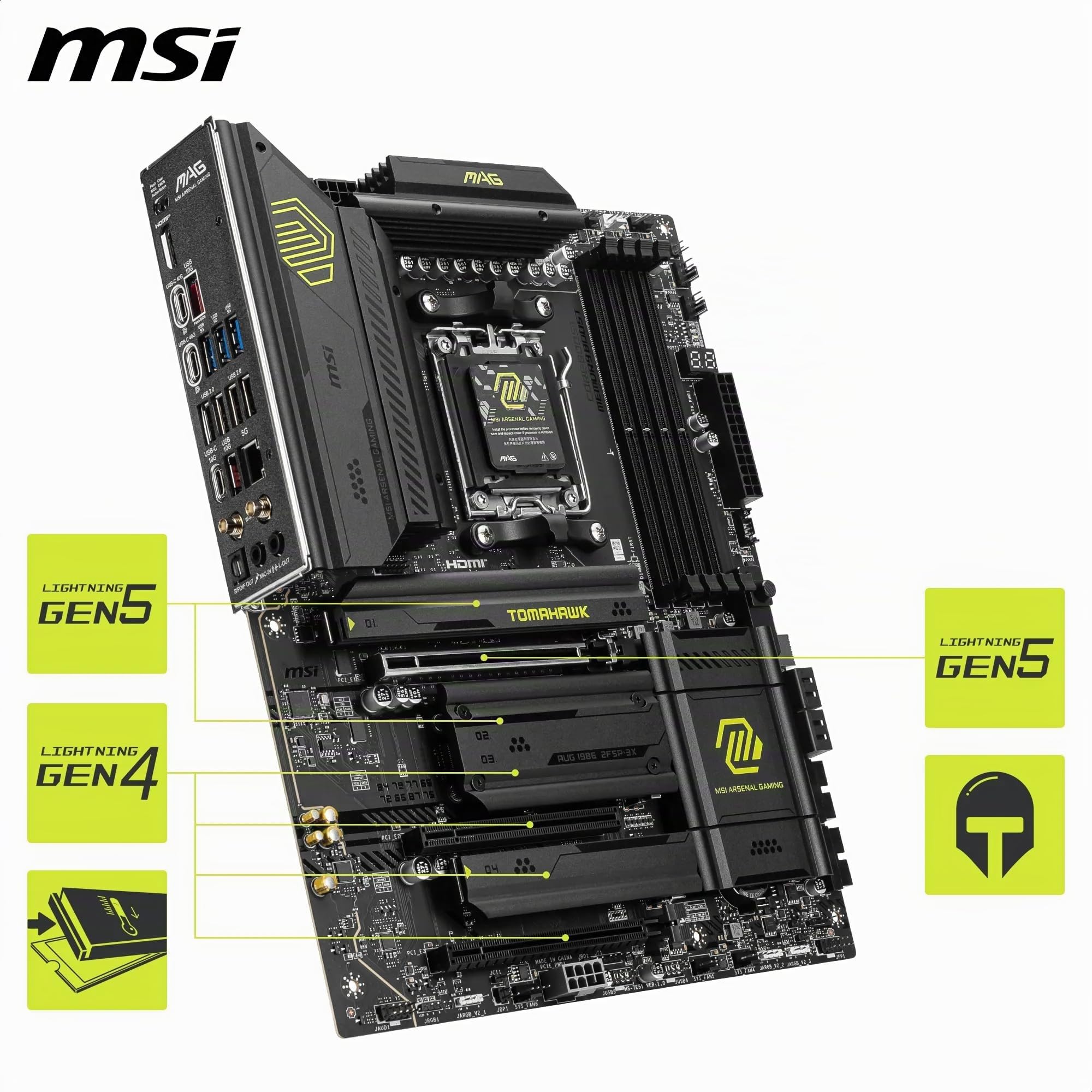 MSI MAG X870 Tomahawk WiFi Carte Mère ATX AM5 DDR5