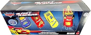 Disney Cars Glow Racers 4-Pack Lightning McQueen, Mater, Cruz