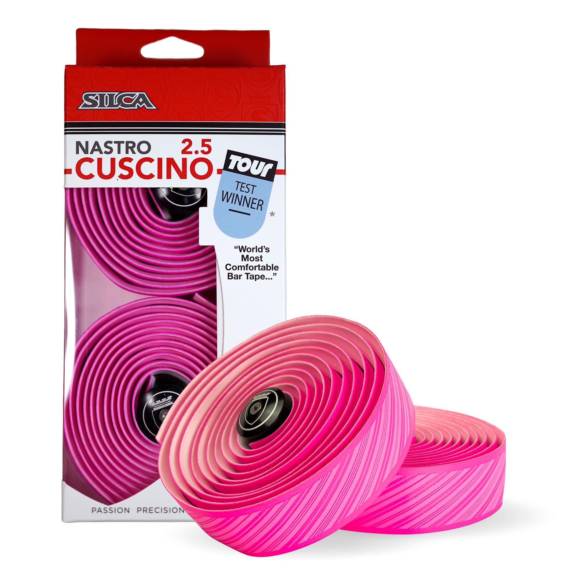 SILCA Cuscino Guidoline Road Bike, Extra Thick Super Adhesive Tape, 2.5 mm and 3.75 mm Thick, Extra Thin Butterfly Clamp Lid and Rose Alloy End Caps SILCA Cuscino Guidoline Road Bike, Extra Thick Super Adhesive Tape, 2.5 mm and 3.75 mm Thick, Extra Thin Butterfly Clamp Lid and Rose Alloy End Caps