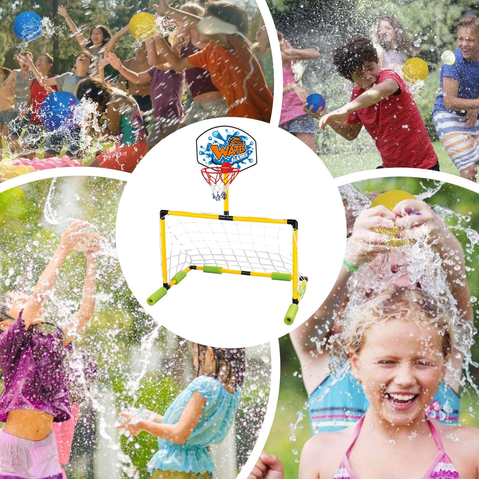 Panier De Basket pour Piscine | But Flottant De Basket pour Piscine avec Pompe Et Ballon - avec Pompe Ballon De Foot Porte Cadre Étanche Adulte Plage Lac Parc