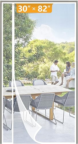 Miniatura 45 de Yotache - Puerta mosquitera magnética reversible de apertura lateral para puertas de 28 x 78, vista sin obstáculos, malla de poliéster mejorada