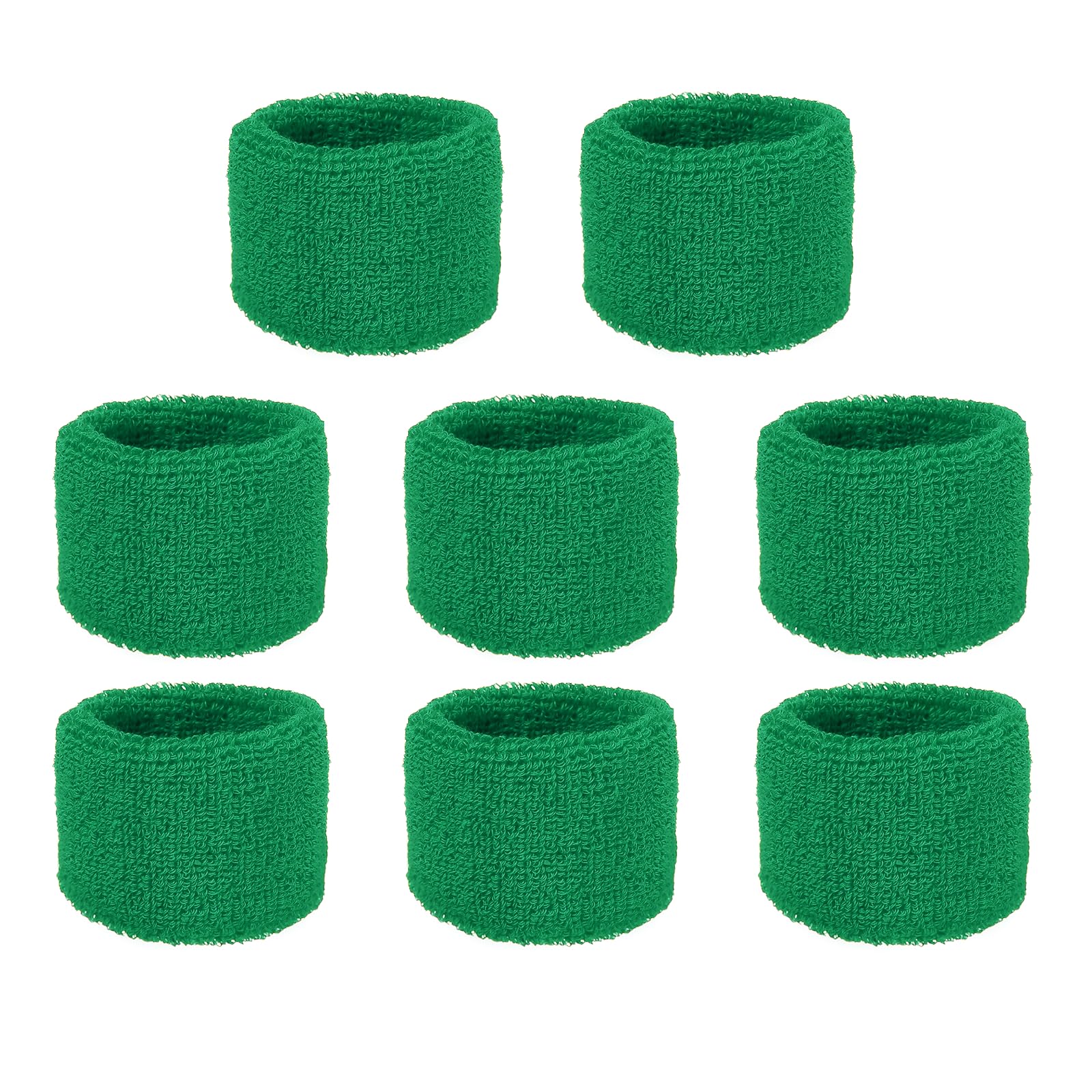 YELARXI Wrist Bands for Sweat, Sports Wrist Sweat Bands, Sports Wristband Sweatbands Breathable Absorbent Tennis Wristbands 8 Pcs & Dark Green -Fitting for Basketball/Football/Gym — image 1