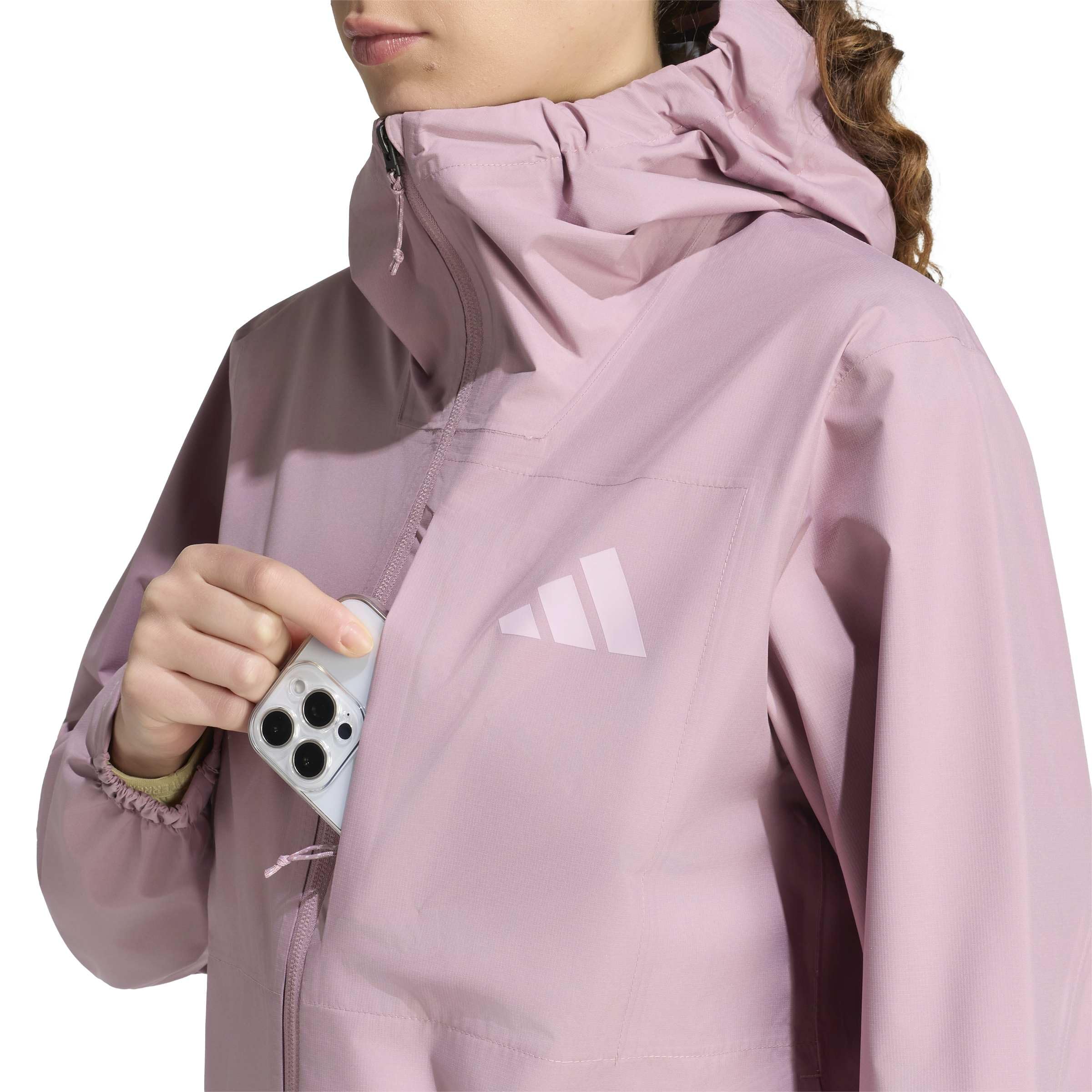 adidas Kobiety Terrex Multi 2.5 Layer Climaproof Rain Coat, magic mauve, S