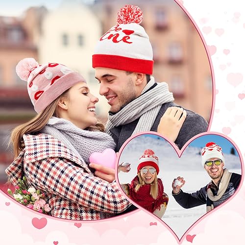 Miniatura 5 de Ramede 6 sombreros de punto para el día de San Valentín, sombrero de Mardi Gras, sombreros del día de San Patricio, sombrero de punto de invierno