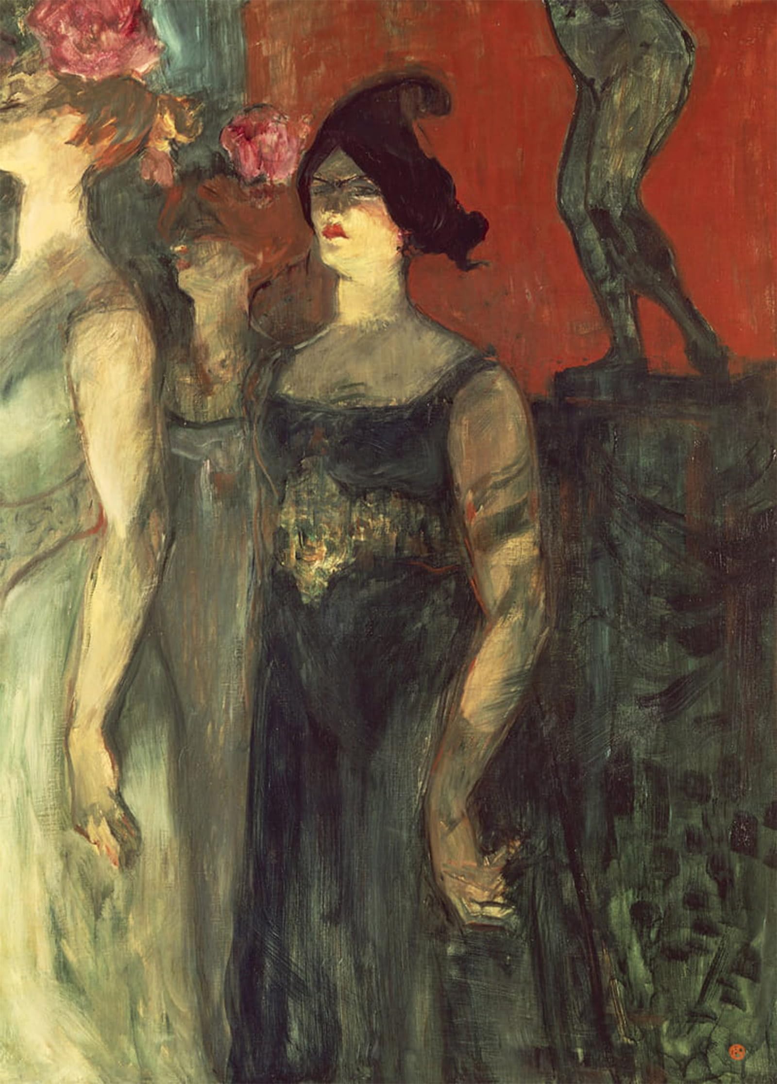 POSTERIIk Vintage Classic Picture Landscape Artwork Messalina by Henri De Toulouse Lautrec Portrait Canvas Painting for Office Home Decor 60x90cm