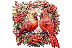 Jigfoxy Wooden Puzzle for Adults, Animal Shape Forest Scenery Jigsaw Puzzle for...