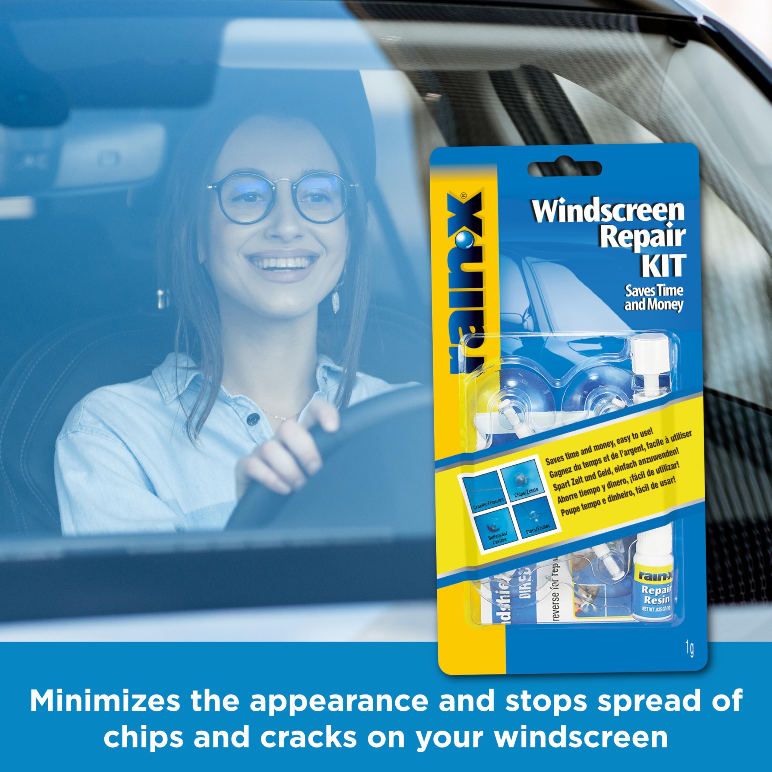 Rain-X Windscreen Repair Kit - Quick & Cost-Effective Solution for Cracks & Chips - Easy Application - Prevents Spreading - Strengthens Glass - 15-Minute Repair — view 6