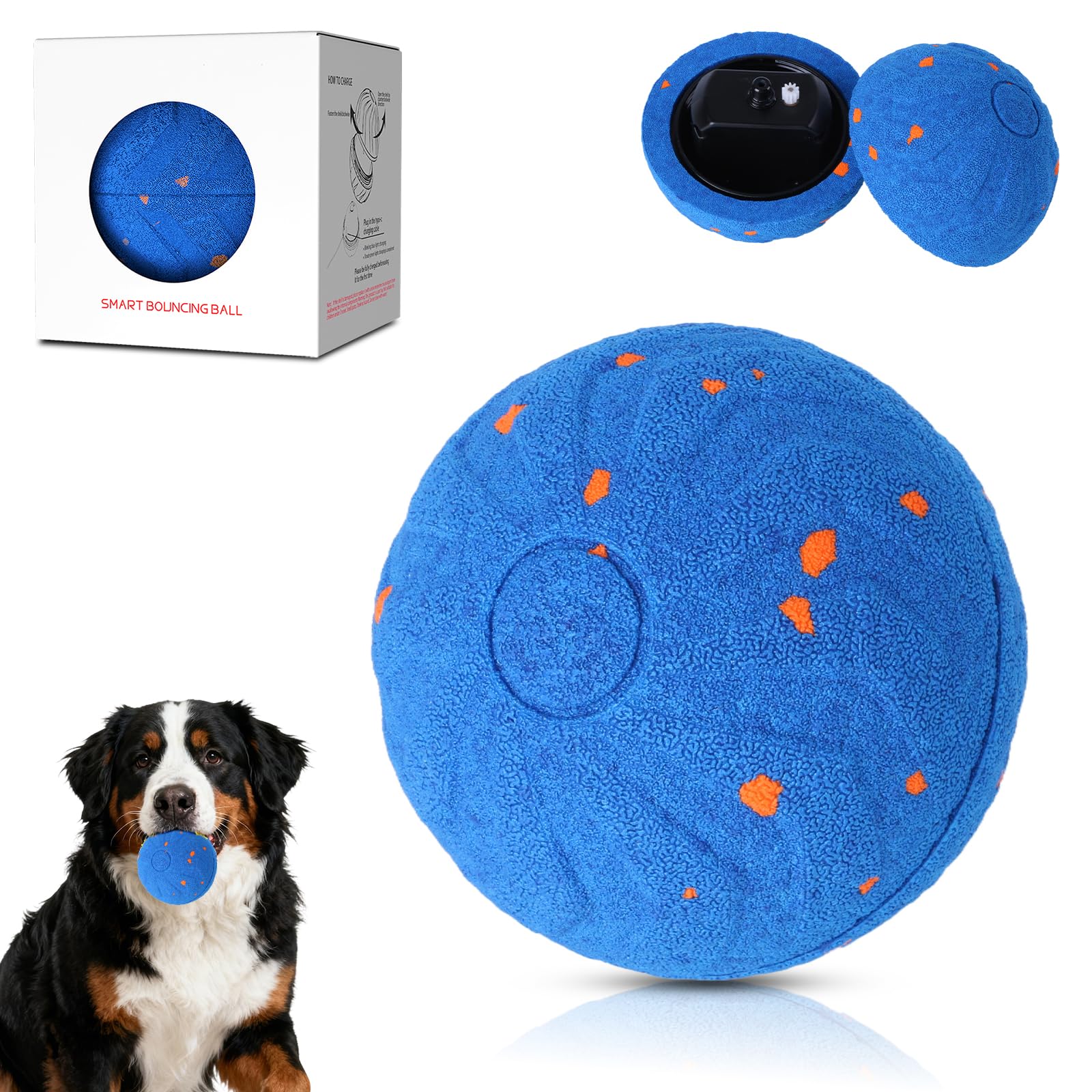 Jouet interactif pour chien : balle rotative automatique étanche en E-TPU pour grand dressage