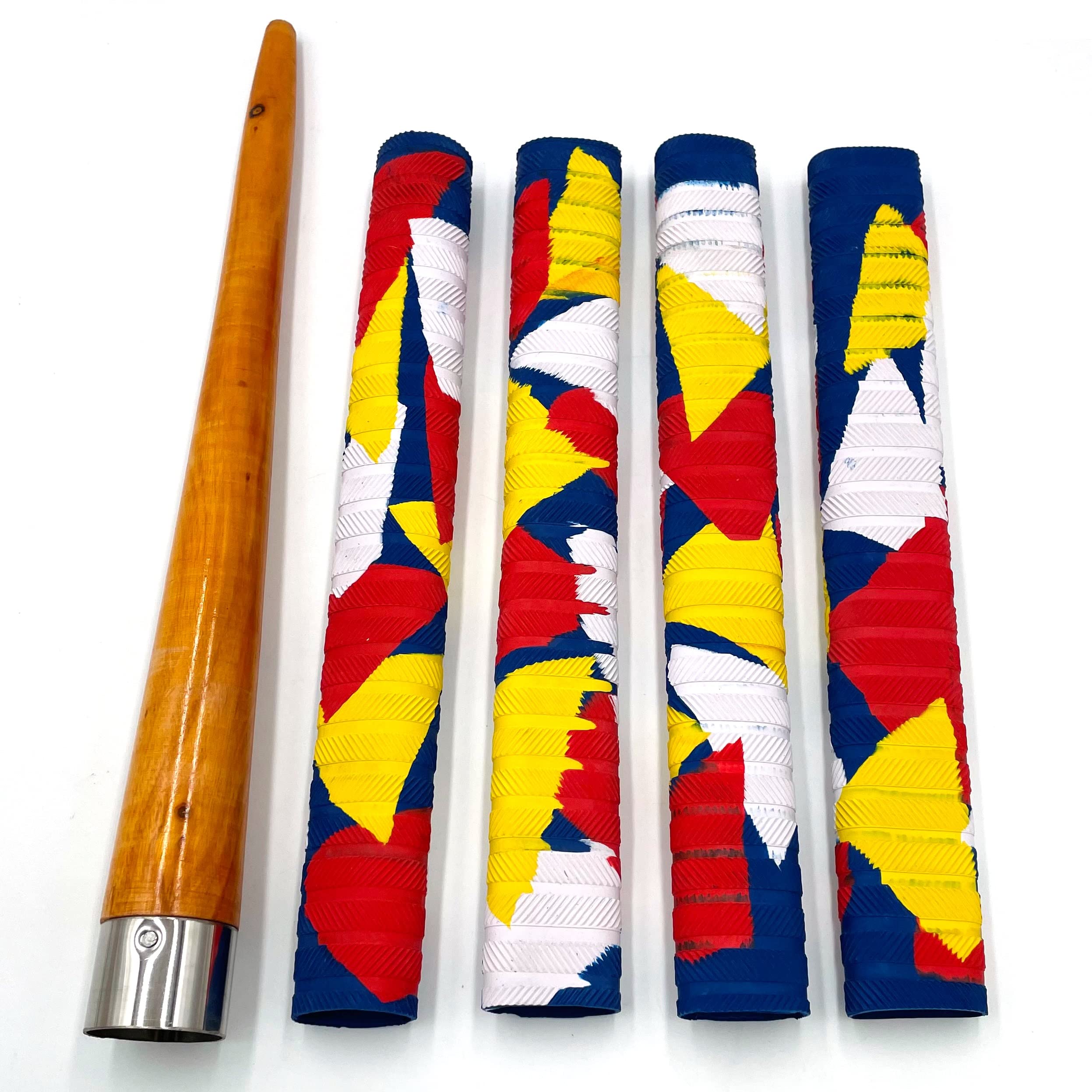 LIVOX Rubber Cricket Bat Grip Cone Ultra Tacky Shock Absorption Bat Gripper Cone Cricket Accessories for Boys Cricket Bat, 1 Wooden Cone & 4 Bat Grip (B0B5V8HGKQ) Amazon Price History, Amazon Price Tracker