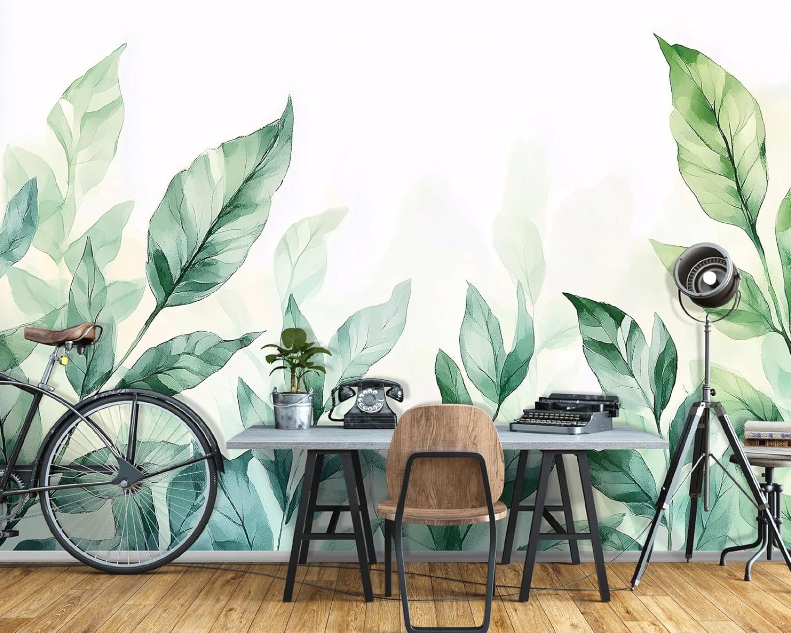 Kfjhgbdshhj 3D Mural Photo Mural-Wallpaper Leaves - For Living Room Bedroom - 3D Effect -Tropical Botanical Nature,200Cmx140cm Poster - Wall Sticker - Frameless Picture