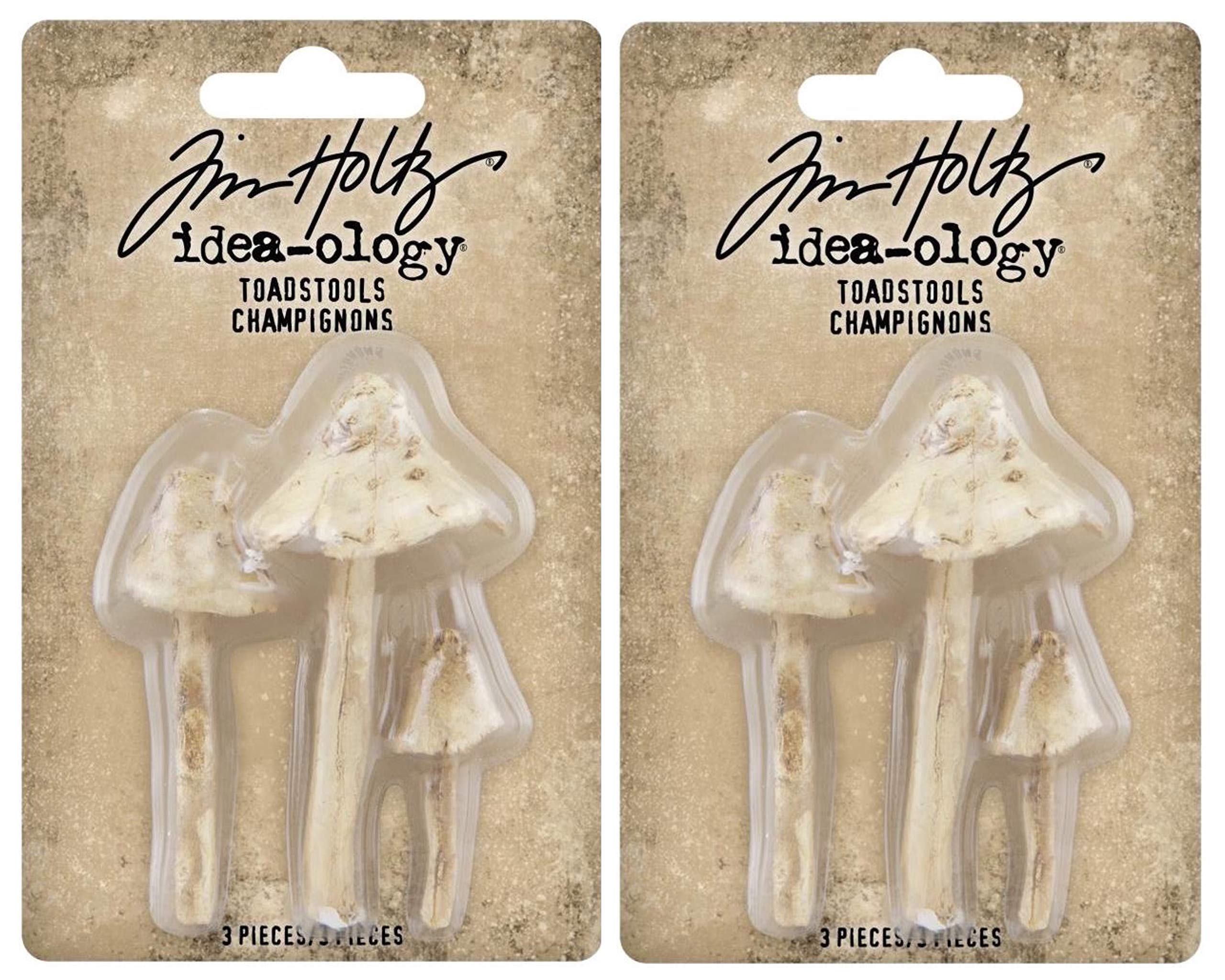 Tim Holtzidea-Ology Resin Toadstools, Bundle of 2 Packages (TH94082)