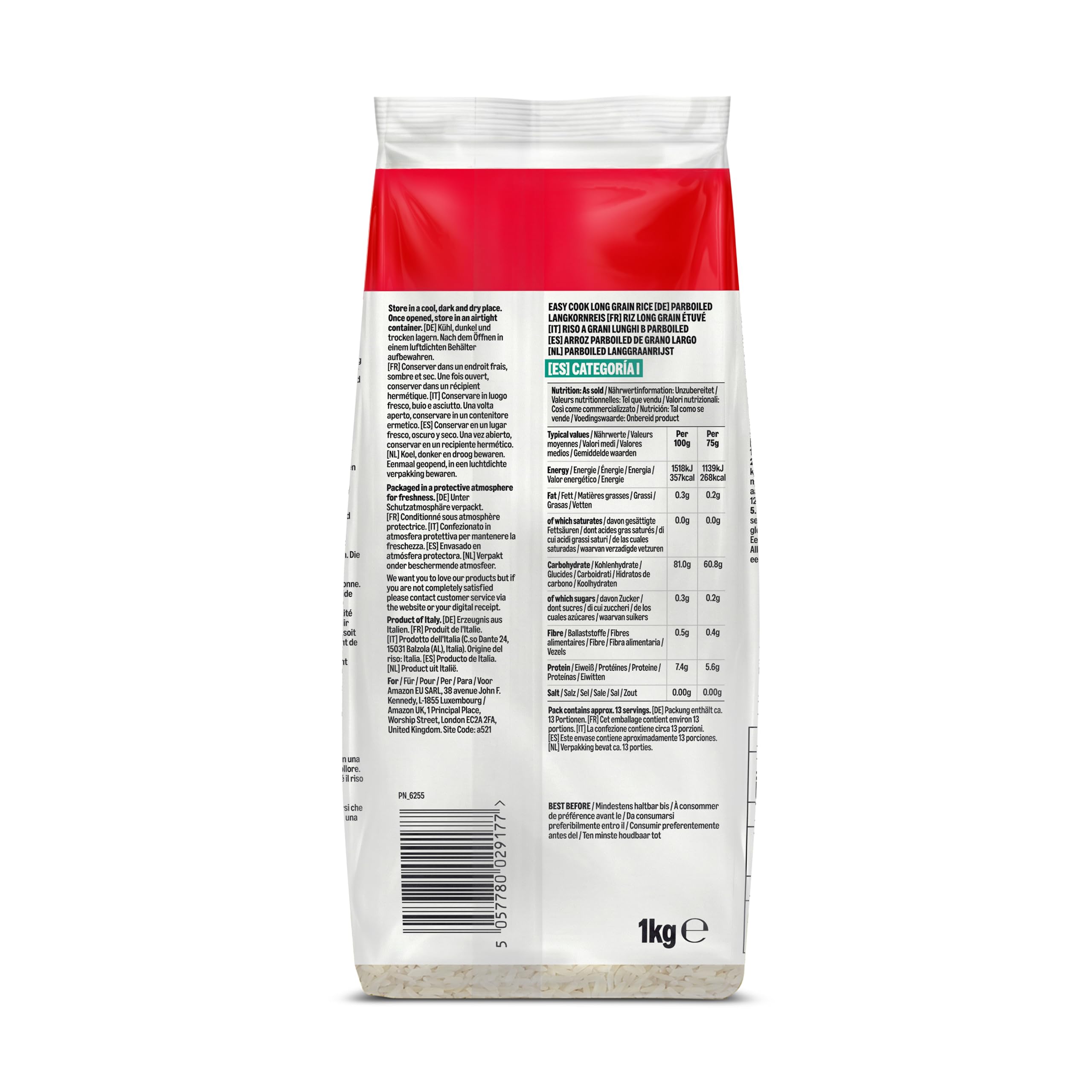 by Amazon Arroz Largo Parboiled, 1kg
