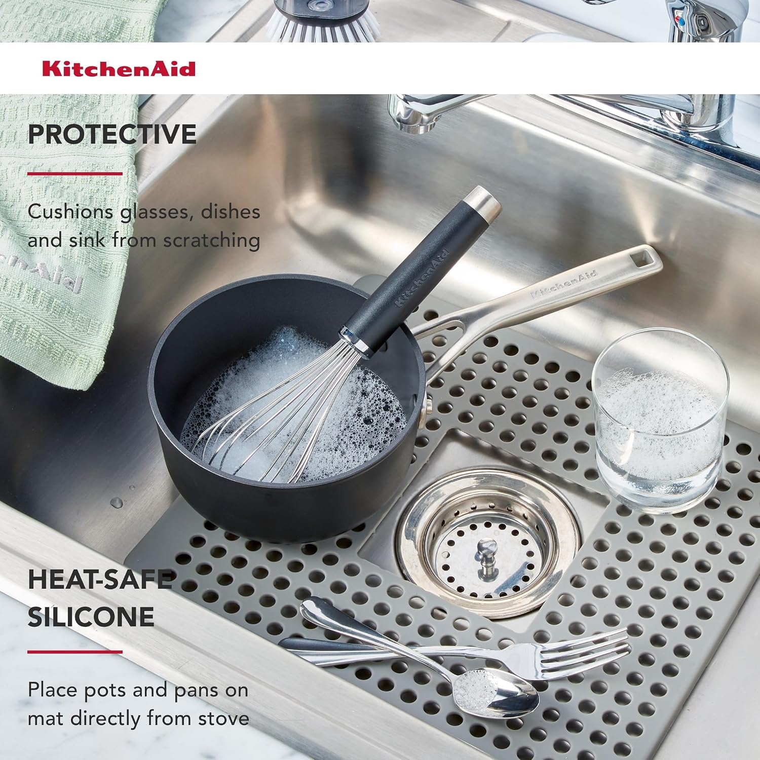 KitchenAid Sink Protector Mat - Heat Resistant -5