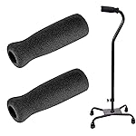 Timtin Foam Cane Handle Grip Replacement Offset Walking Hand Foam Handle for Bicycle Handlebars 4.53 x 0.98 x 0.98 Inch, Black(2 Pieces)