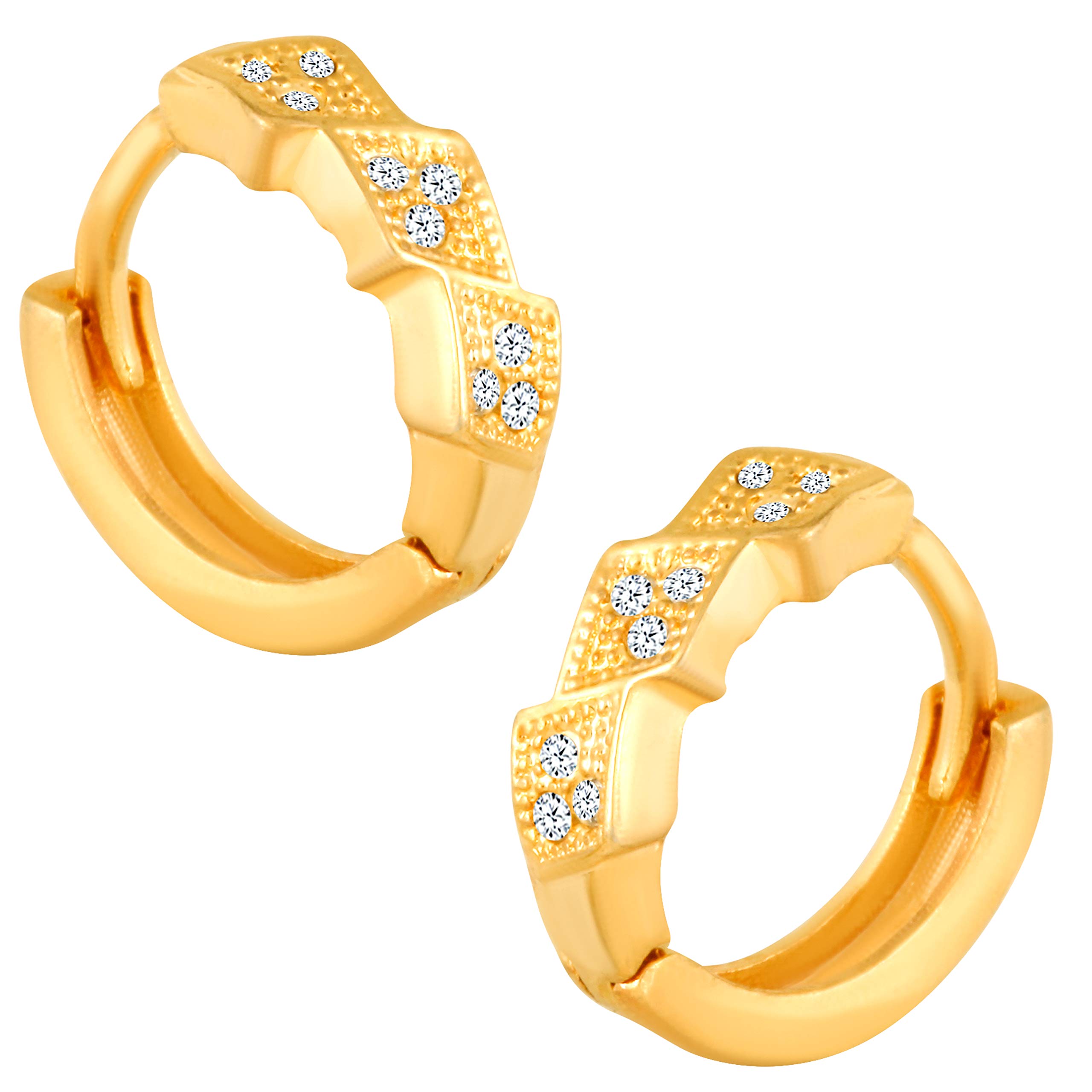 MEENAZ Traditional American diamond Jewellery Gold Plated Brass Copper Clip on Handcrafted Double layer Heart Solitaire Crystal CZ Ad Bali Hoop Earrings Set for women girls Men Boys -CZ BALI-M118 (B08PZCBTWN) Amazon Price History, Amazon Price Tracker