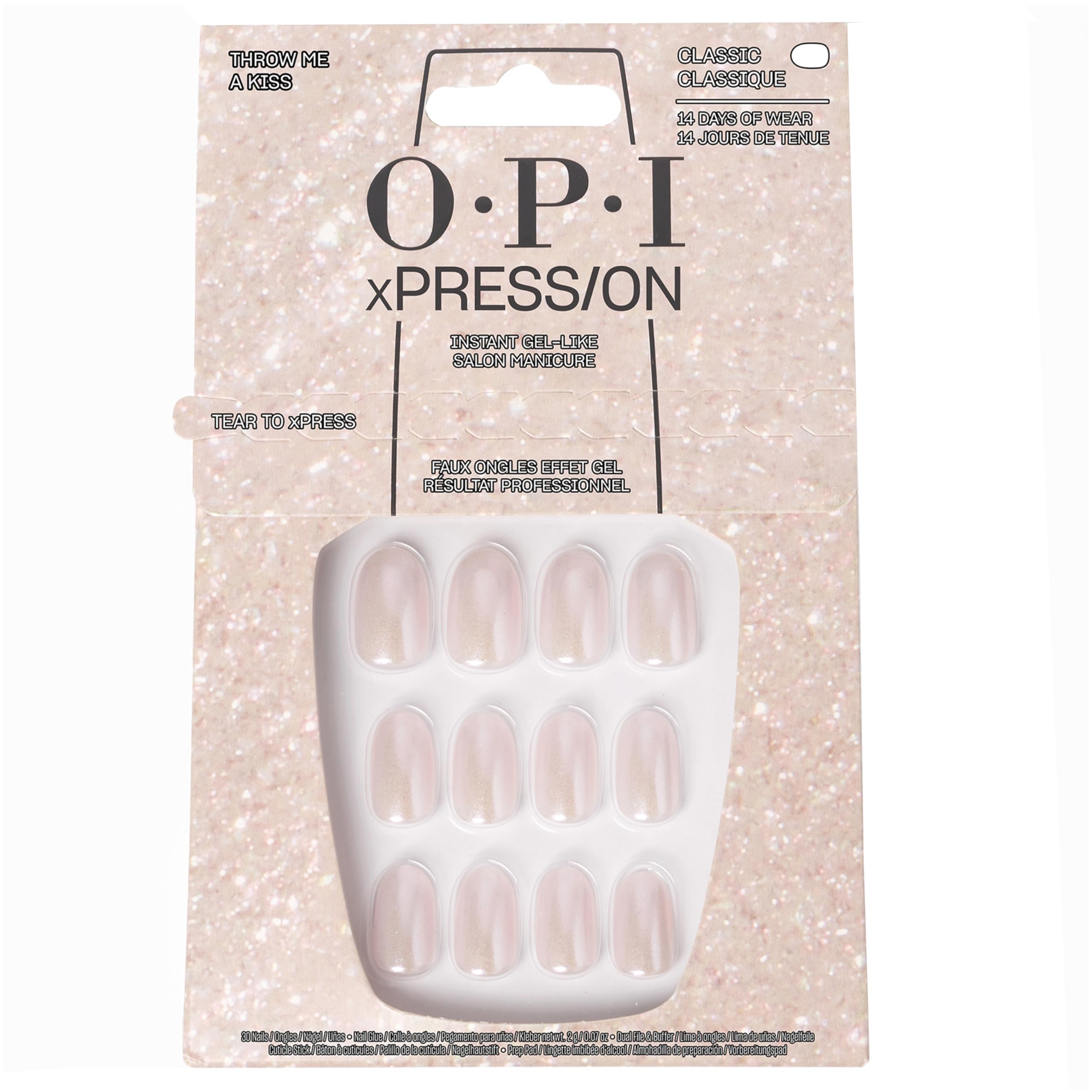 OPI xPRESS/ON Press-On Nägel – 30 Stück in verschiedenen Designs & Formen – inkl. Nagelkleber – Wiederverwendbar, langlebig & sanft zu deinen Nägeln – Perfekte Maniküre in Minuten