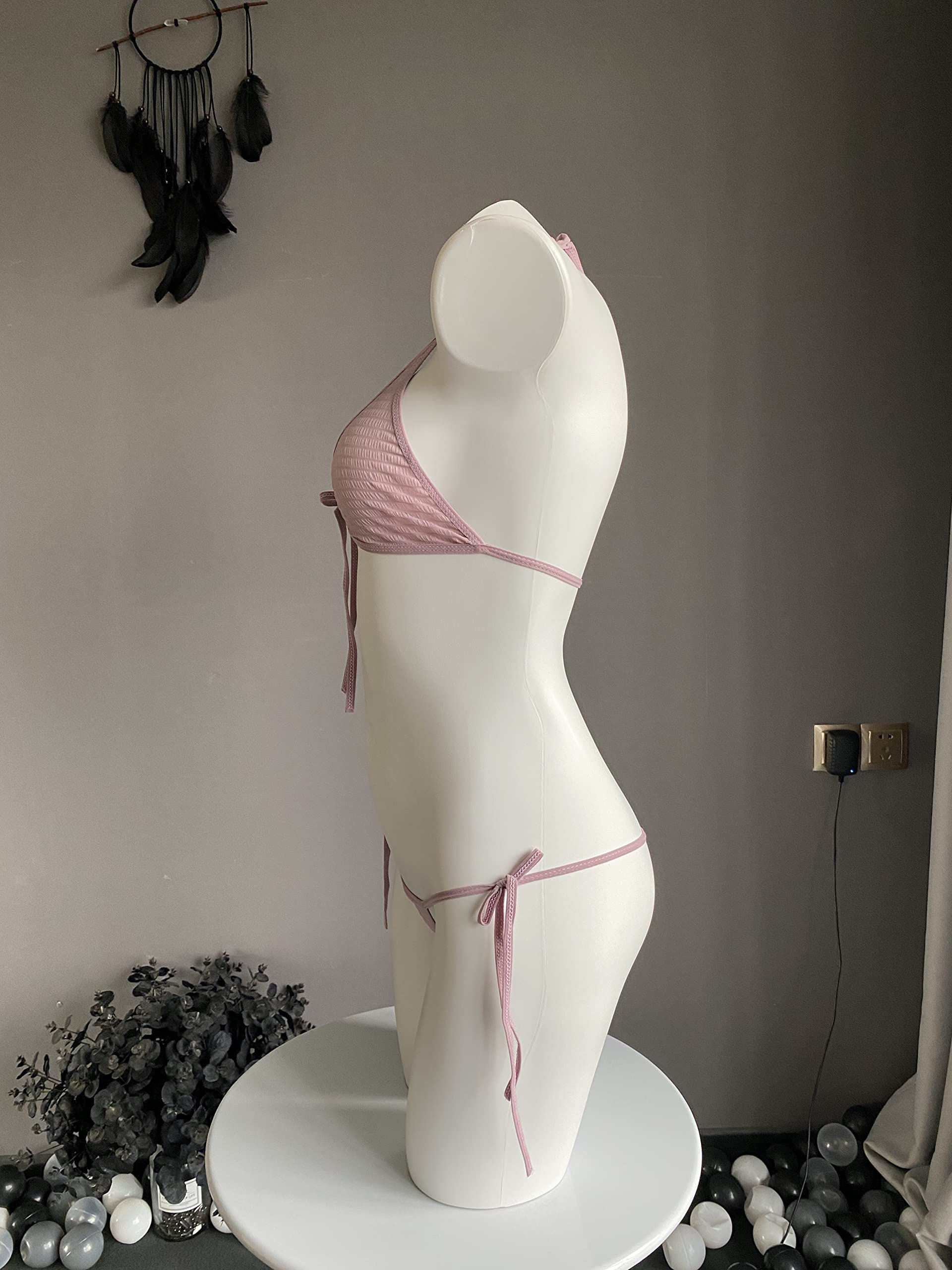 SINGUYUN Sexy Lingerie Set for Women Anime Bikini Cute Maid Outfit Bra Panties Cosplay Japanese Lolita Underwear: 2655lavender