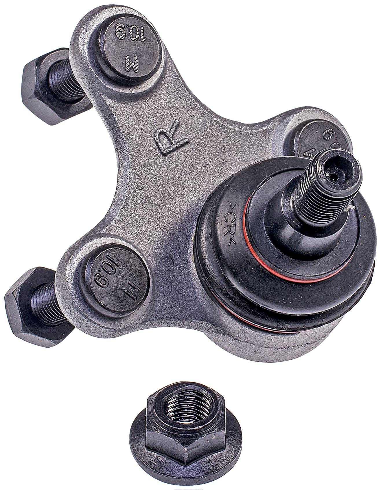 Ball Joint - Suspension Ball Joint - This extended life ball joint is built for smooth performance and superior durability. Featuring a hardened stud, highly polished ball, a maintenance-free polymer bearing, I.C.E. synthetic grease and premium corrosion resistance. - Dorman BJ43014XL Front Passenger Side Lower Suspension Ball Joint Compatible with Audi/Seat/Volkswagen Models
