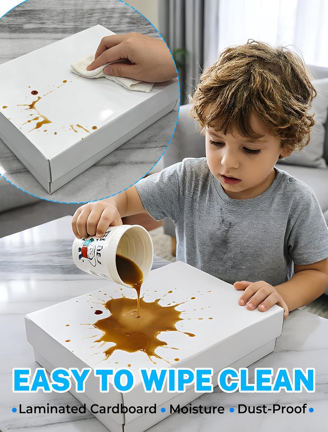 4-PACK Trading Card Storage Box -5 Row 5000ct TCG Corrugated Cardboard Storage Box, 3000ct Sports Card Box, Bulk Card Storage with Divider for MTG, Unsleeved, Toploader, Magnetic Holder