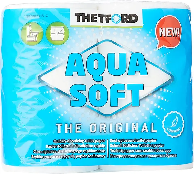 Kurv til toiletpapir: Thetford Aqua Soft WC Papier - 4 Rollen für mobile Toiletten