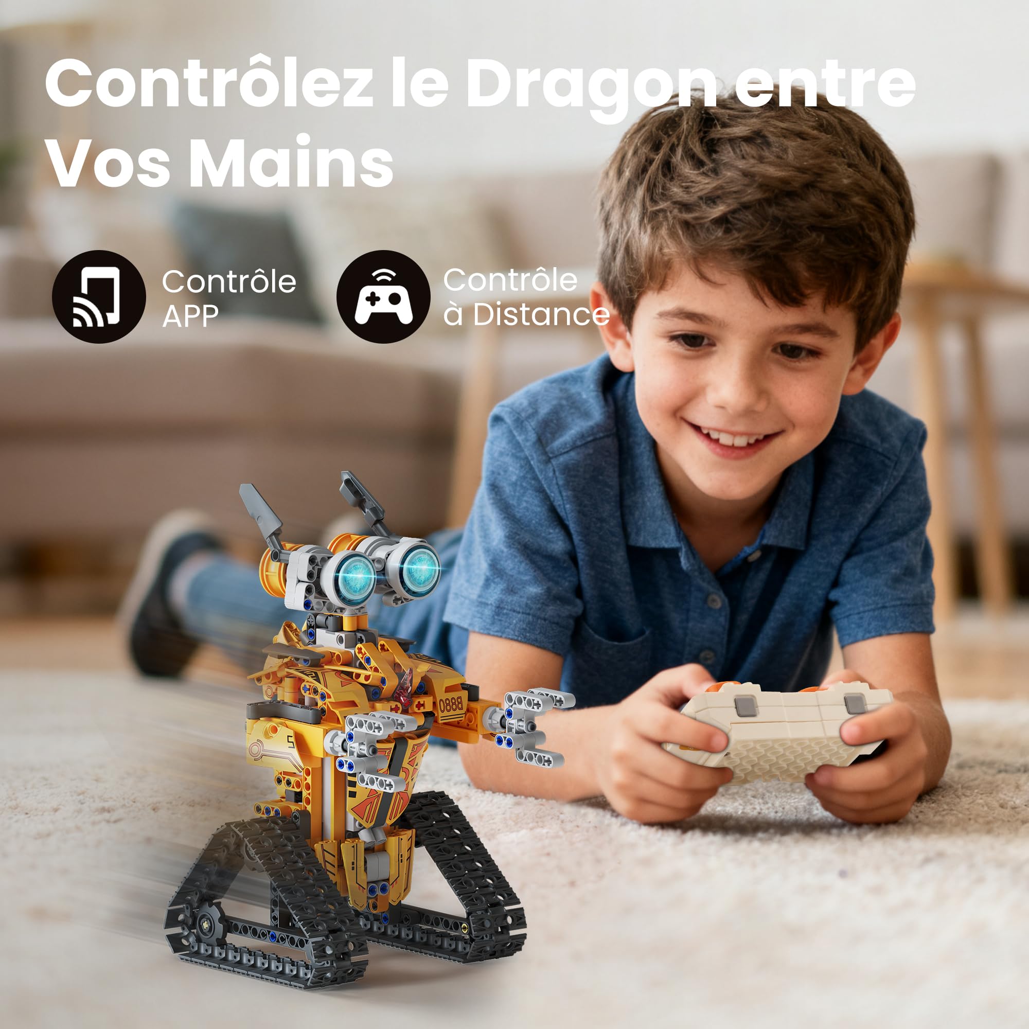 Sillbird Kit de Construction Robot avec Télécommande, Set Robotique Technique à Programmer, Modèle 3 en 1 468PCS pour Garçons 8-12 Ans