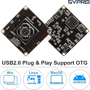 SVPRO 4K Autofocus USB Camera Module with in-Body Image Stabilization IBIS Camera Anti Shake Camera Board UVC Lightburn Camera,3D Printer USB Plug in Camera for Computer Vision Industrial Camera