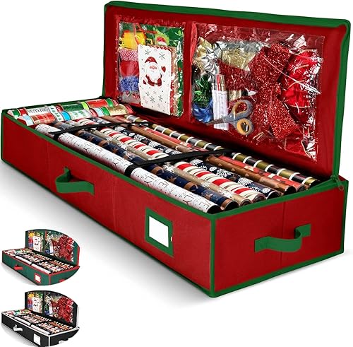Premium Wrapping Paper Organizer Storage | Gift Wrap Holder With