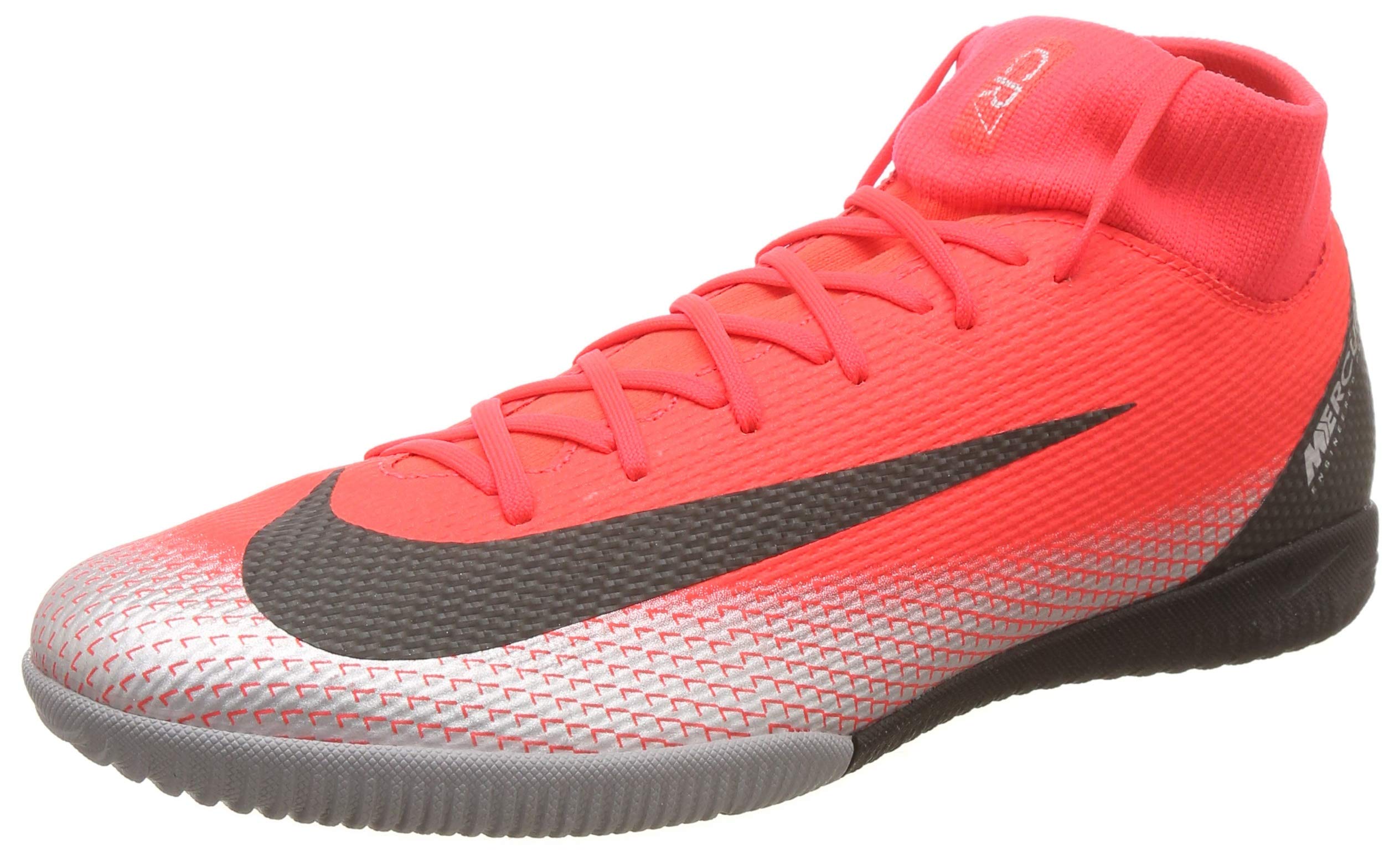 nikeMen's Superflyx 6 Academy Cr7 Indoor Soccer Shoes Red 9 Narrow Bright Crimson/Black-chrome-dark Grey
