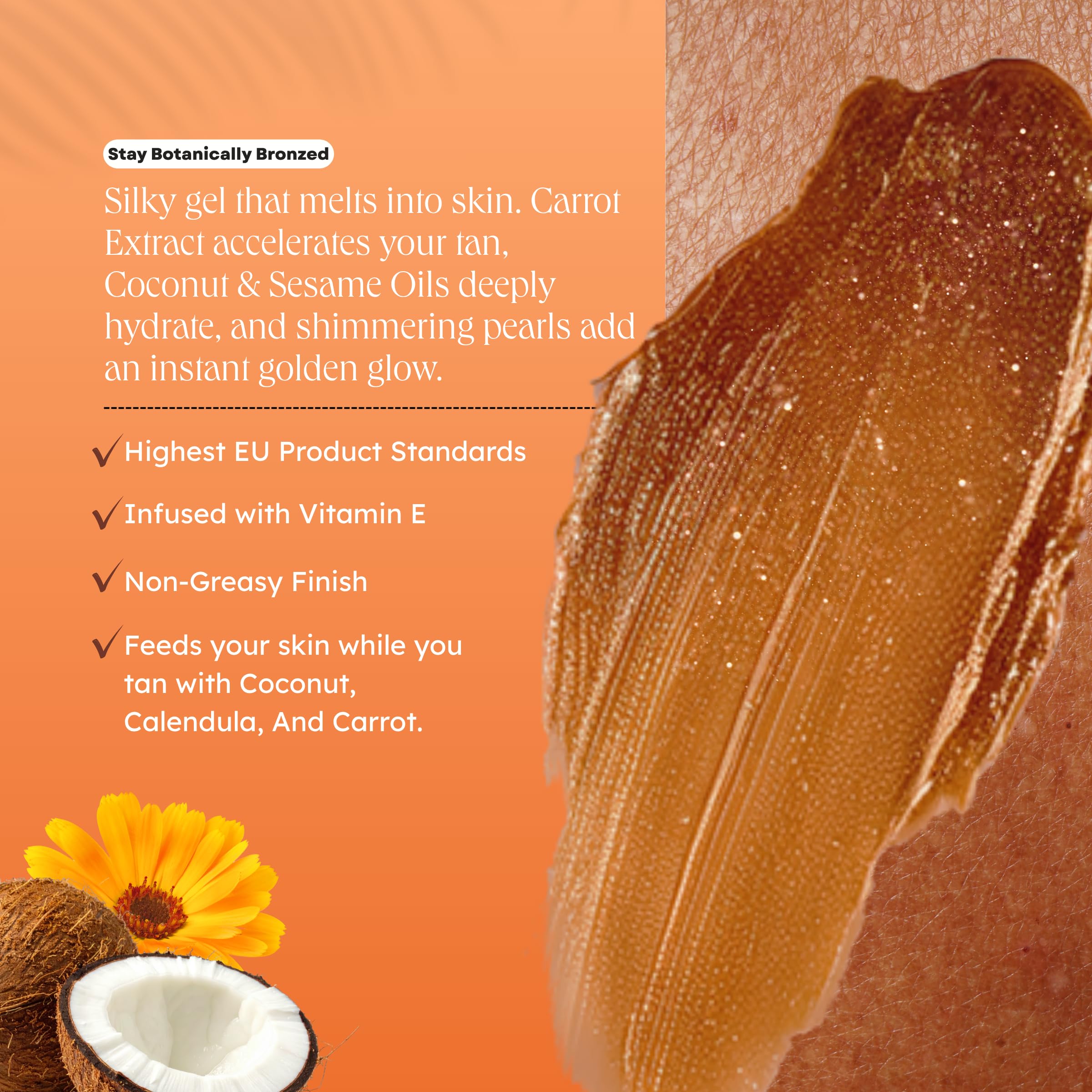 Carroten Gold Tanning Gel 150 ml - Acceleratore di abbronzatura con perle scintillanti - Carotten gel abbronzante per un'abbronzatura veloce