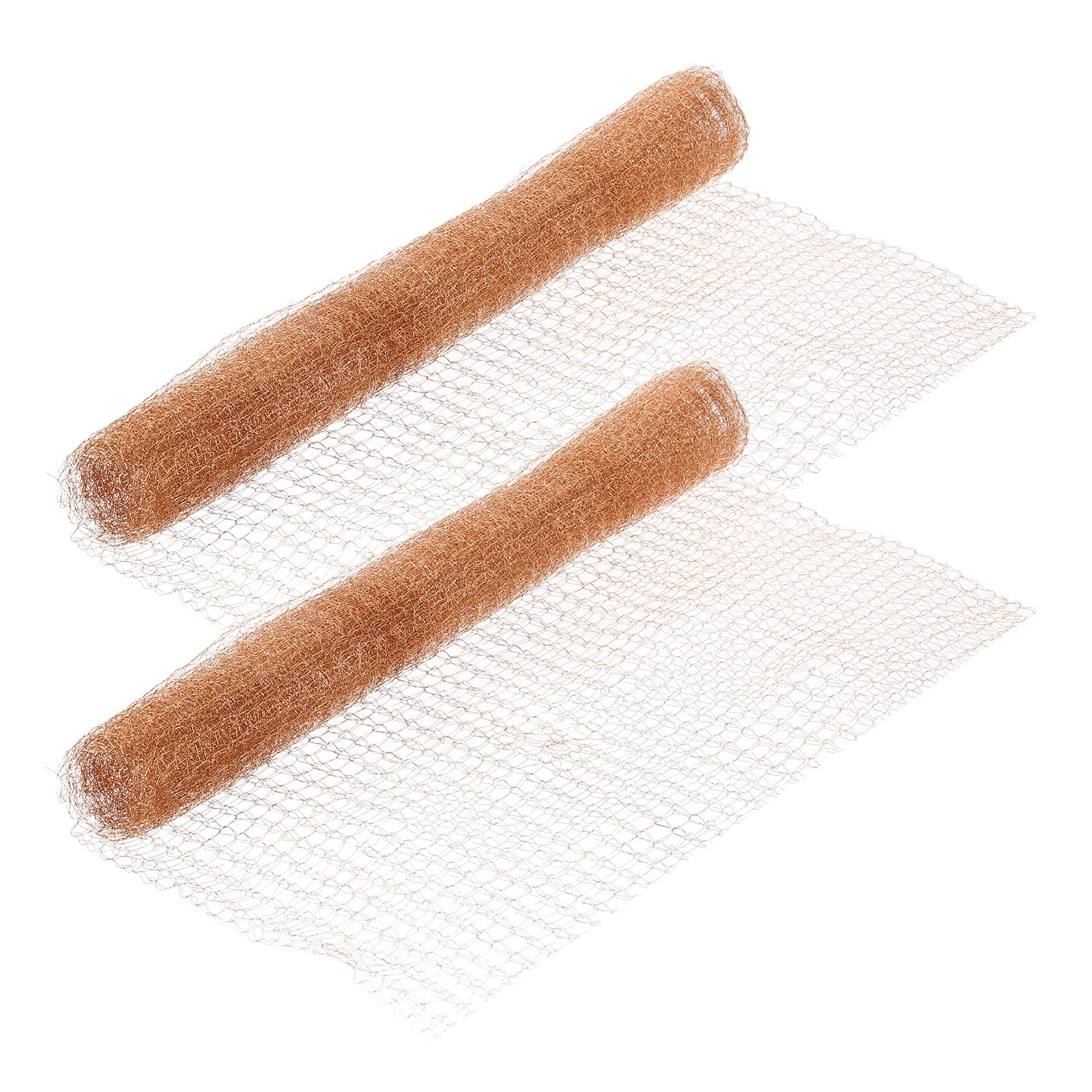 uxcell 2 Pack Copper Mesh, 8.3in x 40ft Double Layer Pure Copper Wire Mesh Dense Filter Screen Mesh for Hole Blocking Gardening Sealing Distilling