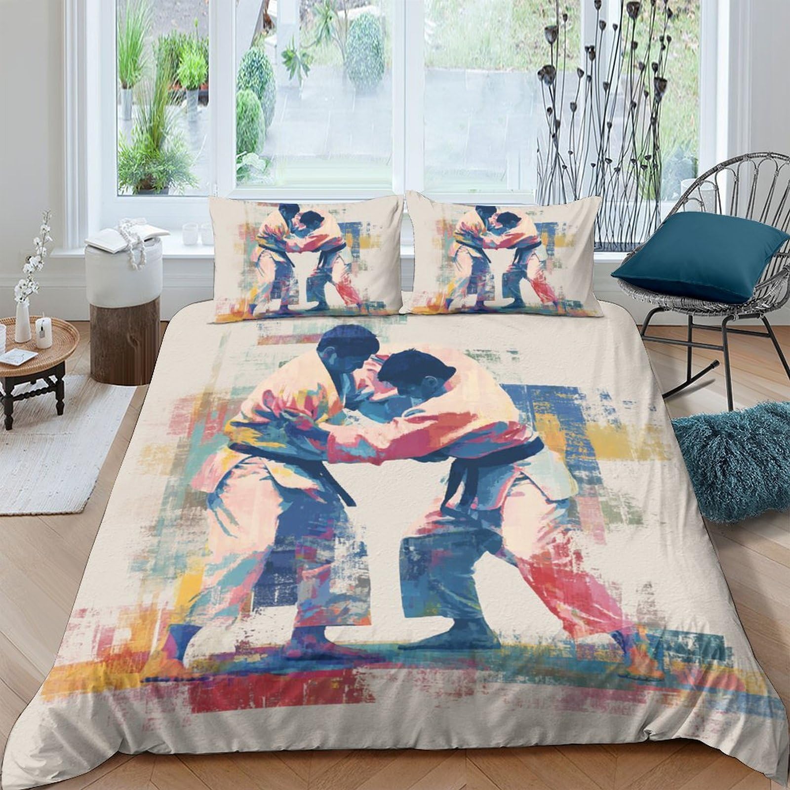 Ctjqhvkz Style-2 3D Printed Abstract Lovers Fitted Sheet Microfiber Soft Colorful Kiss Bed Cover For Bedroom Guest Room Decor Single（135X200cm）