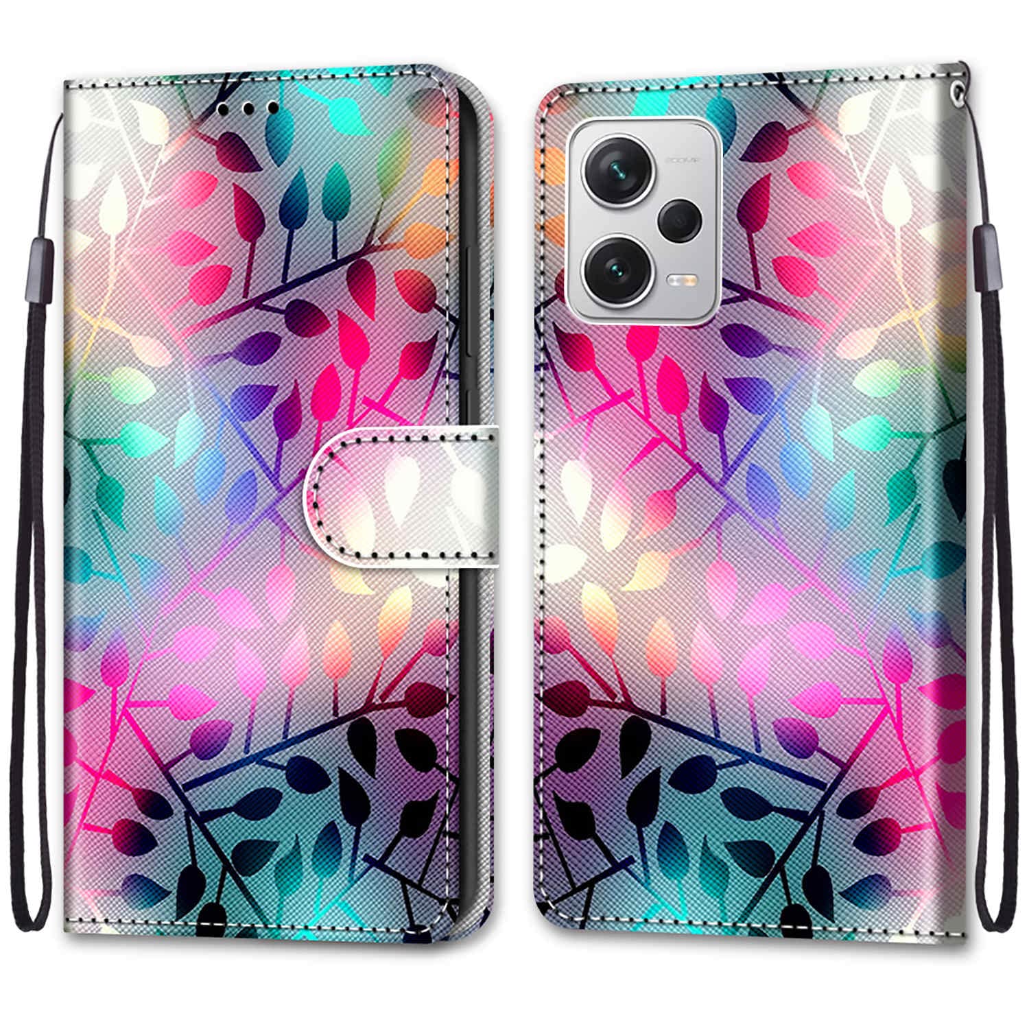 owlhold Cover Xiaomi Redmi Note 12 Pro 5G Custodia Xiaomi POCO X5 Pro 5G Magnetica Portafoglio Flip[Antiurtoo][Cavalletto][Carta Fessura] Cover Pelle per Redmi Note 12 Pro 5G/POCO X5 Pro -Blu verde