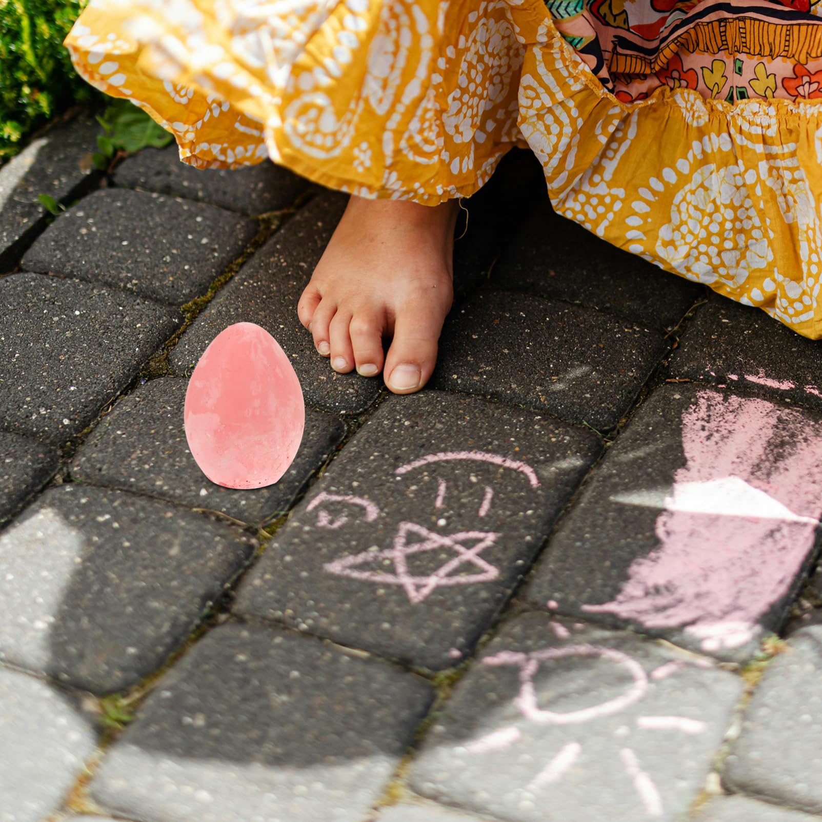 NUOBESTY 6stücke Teiliges Abwaschbare Kreide Für Junge Mädchen Bunte Eierförmige Zeichnungs-kreide Für Kreative Aktivitäten Im Freien Für Schule Und Spielplatz
